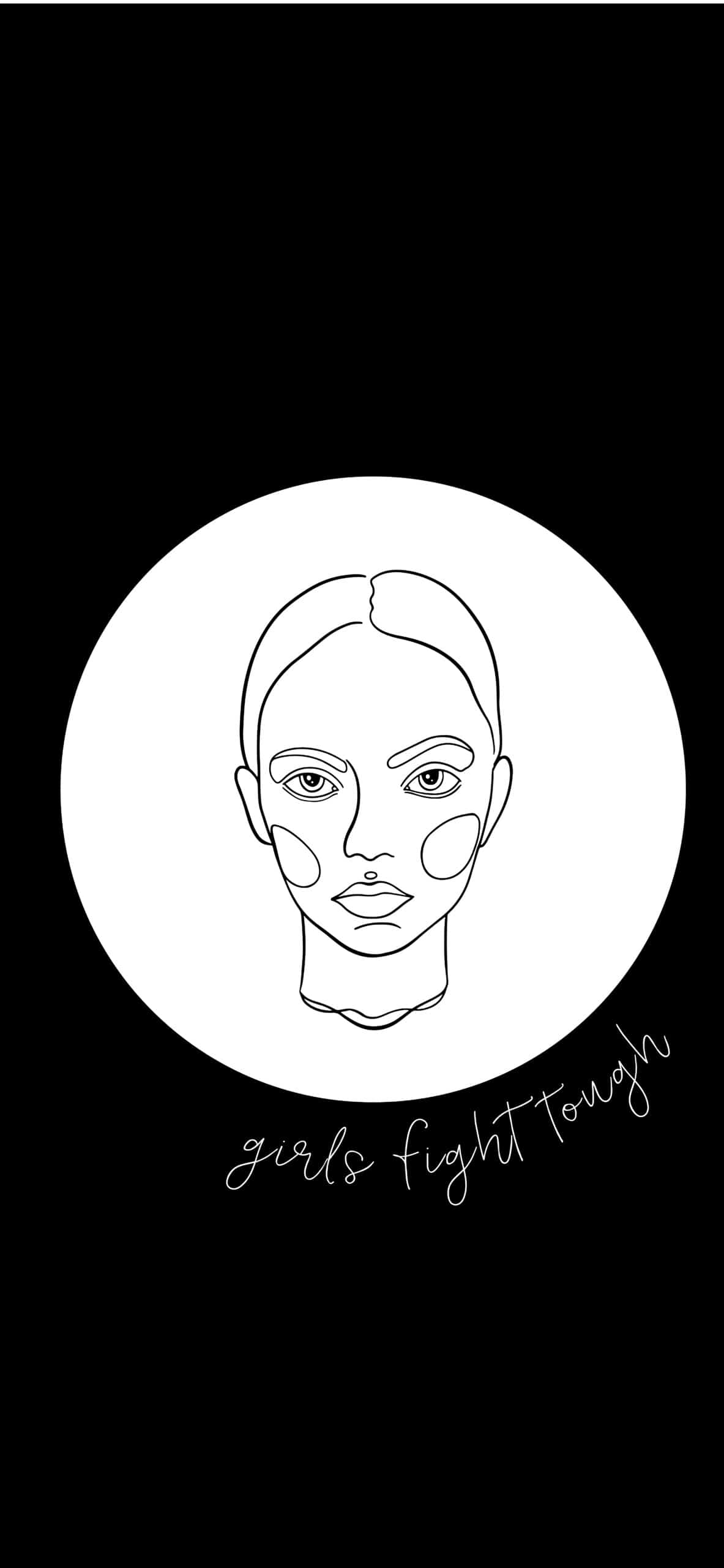 1183x2560 Stunning Line Art Girl iPhone Wallpaper and Wall Art You Need To Get!