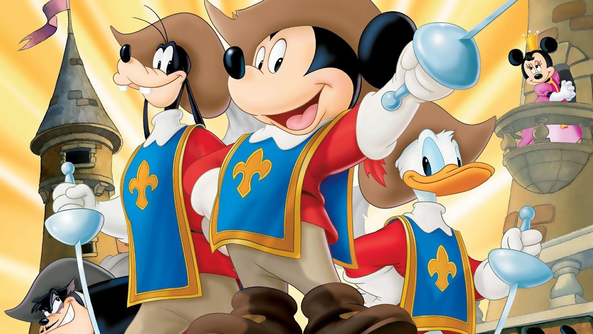 1920x1080 mickey donald goofy the three musketeers full hd