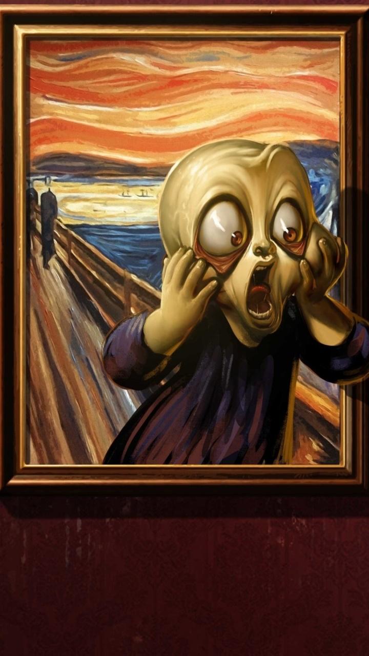 720x1280 Wallpaper / Humor Painting Phone Wallpaper, Da Vinci, Funny, Mona Lisa, 720x1280 free download