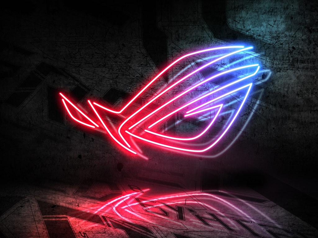 1024x768 Wallpaper Neon, ASUS, 4K, RoG • Wallpaper For You