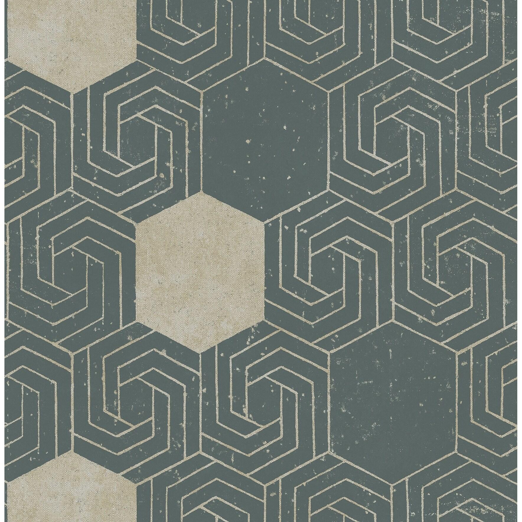 1768x1768 Gladstone Dark Green Geometric Wallpaper