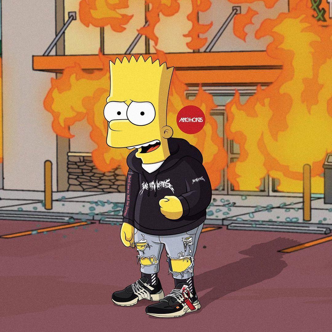 Bart Sticker - Bart Simpson Supreme Gucci - 2896x2896 PNG Download