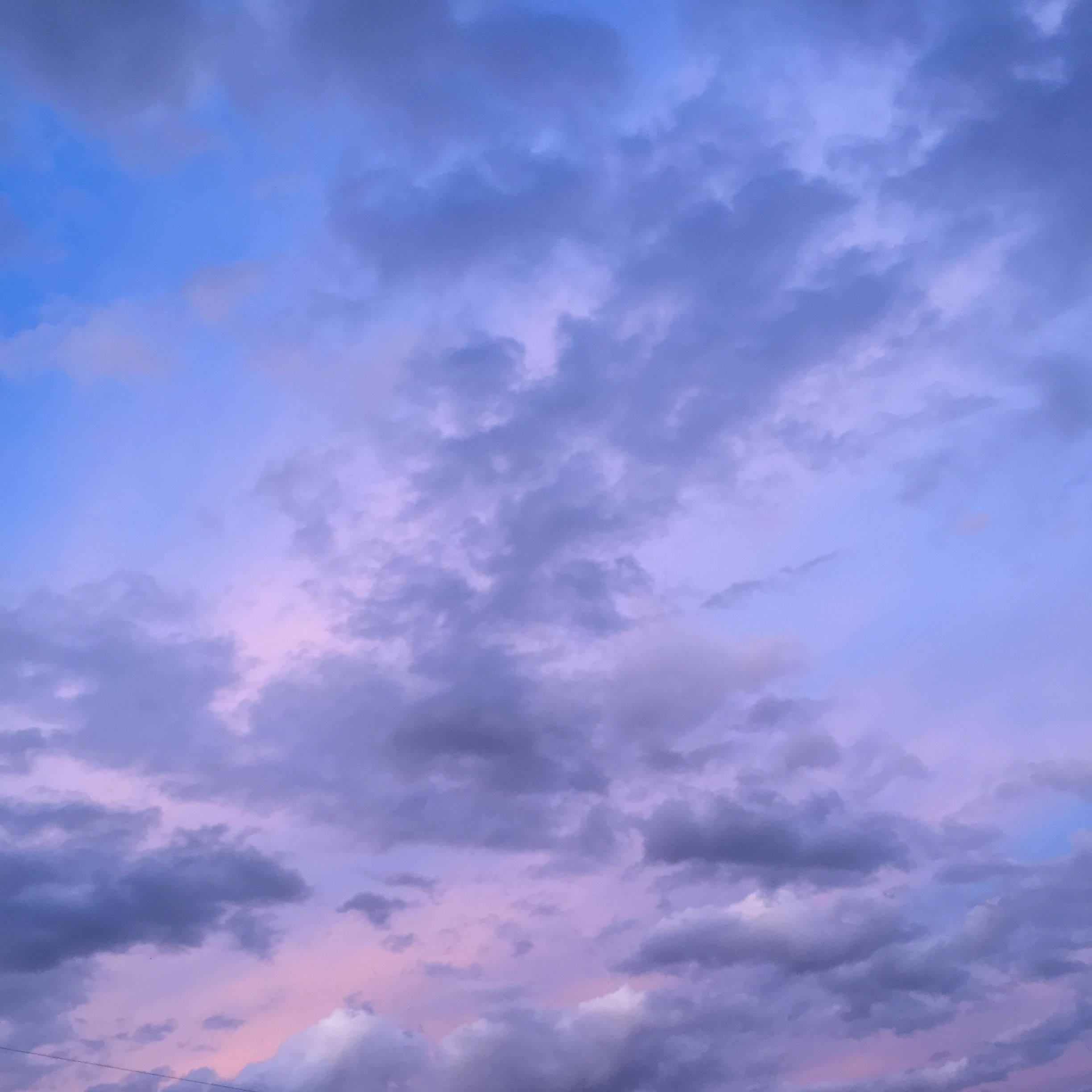2448x2448 Download Periwinkle Purple Aesthetic Sky Wallpaper