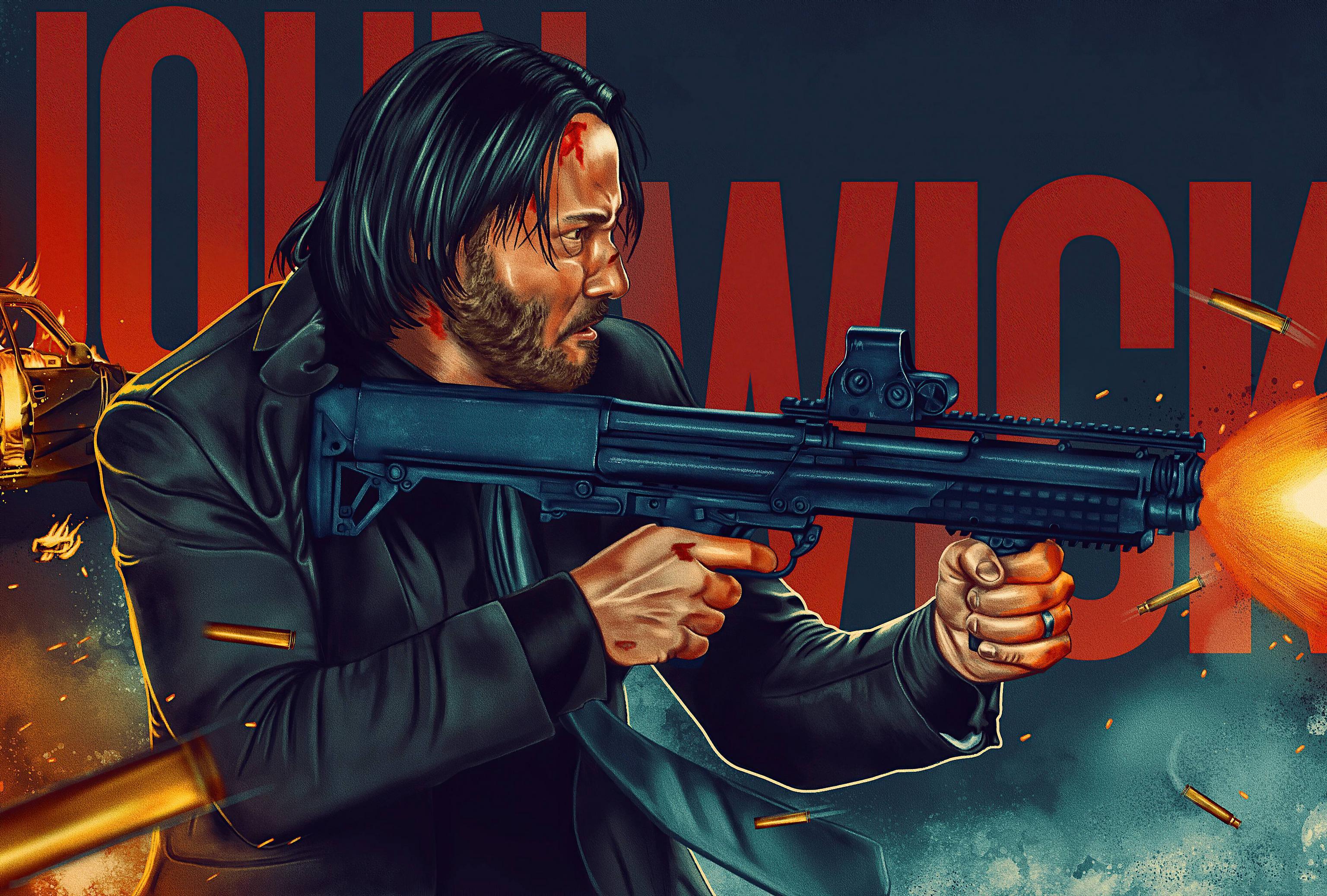 3072x2074 John Wick 4k Poster, HD Movies, 4k Wallpaper, Image, Background, Photo and Picture