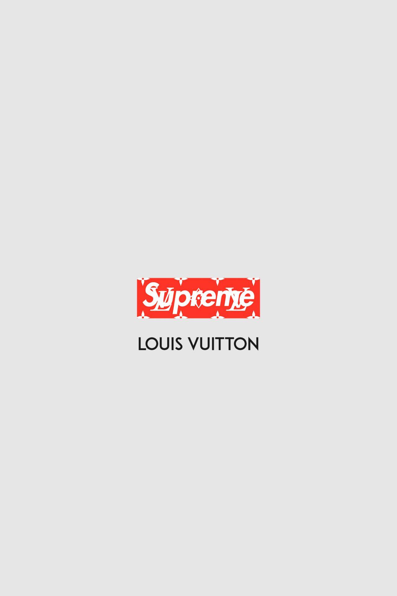 1280x1920 Supreme X Louis Vuitton White Wallpaper