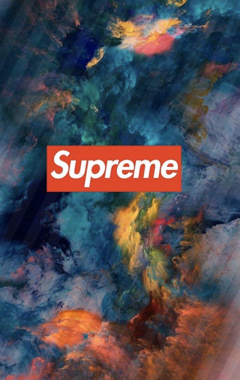 828x1312 Off white and supreme wallpaper