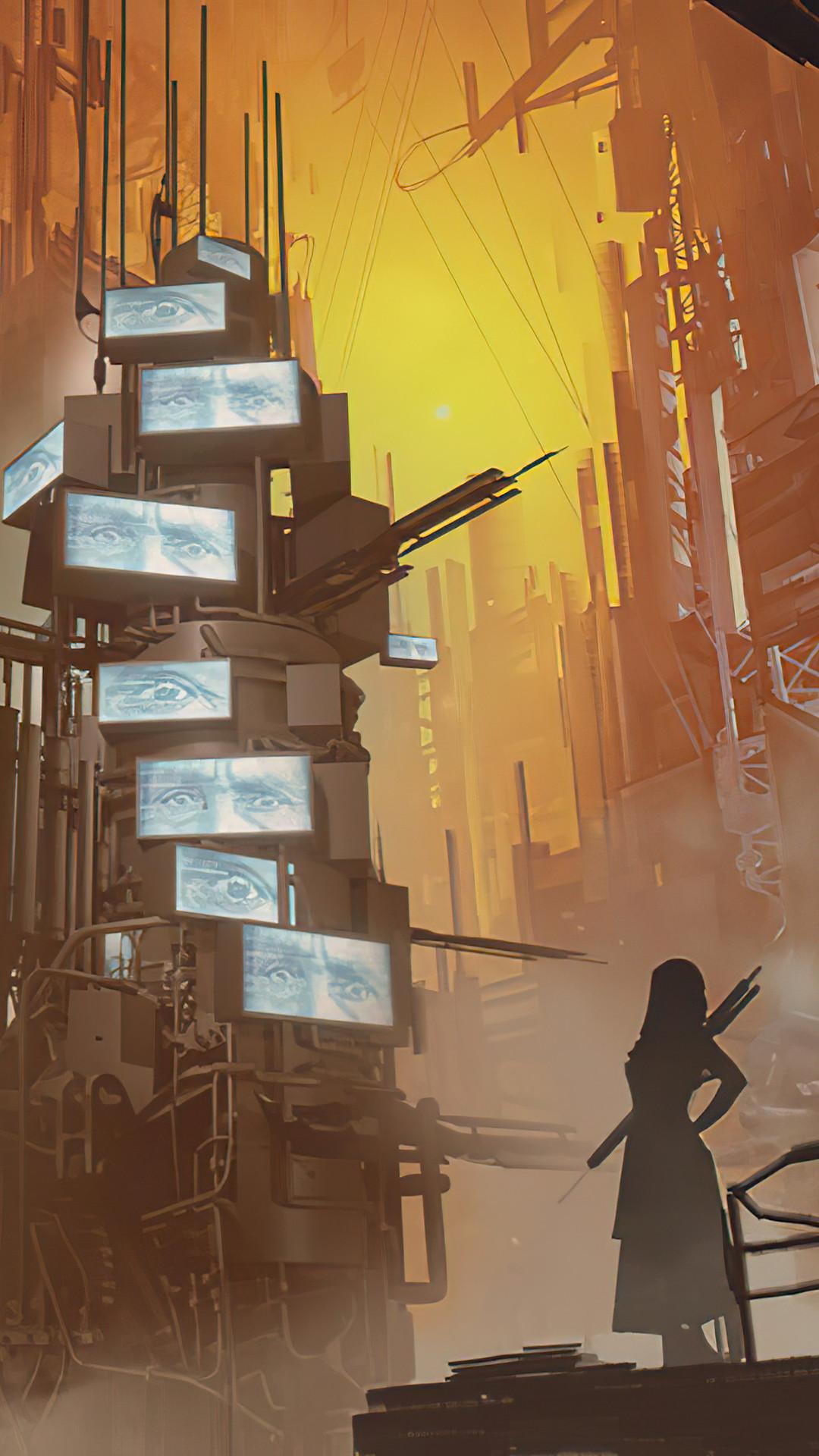 1080x1920 Dystopian City Concept 5k iPhone 6s, 6 Plus, Pixel xl , One Plus 3t, 5 HD 4k Wallpaper, Image, Background, Photo and Picture