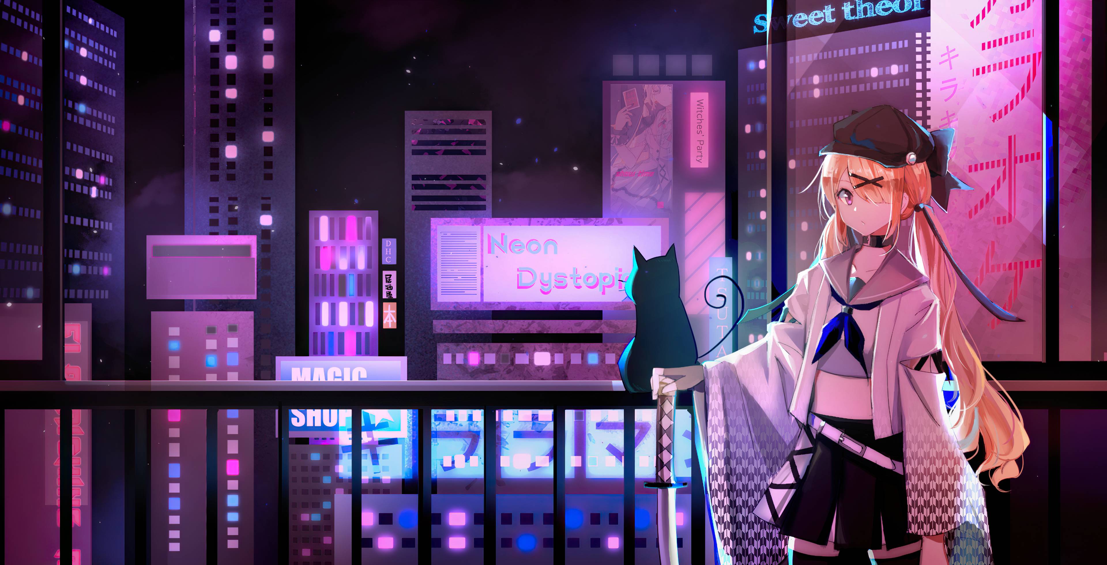 3840x1960 Kirara Magic Neon Dystopia, HD Anime, 4k Wallpaper, Image, Background, Photo and Picture