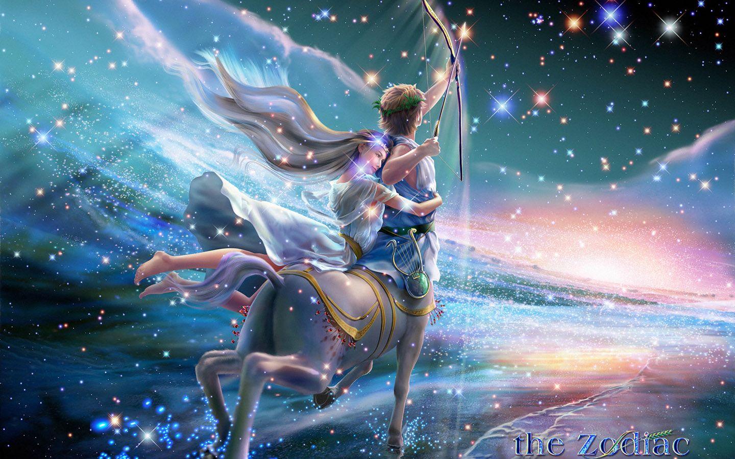 1440x900 free fantasy wallpaper for laptops. Kagaya Fantasy Art Wallpaper Zodiac Signs 1440*900. Sagittarius wallpaper, Zodiac art, Fantasy artwork