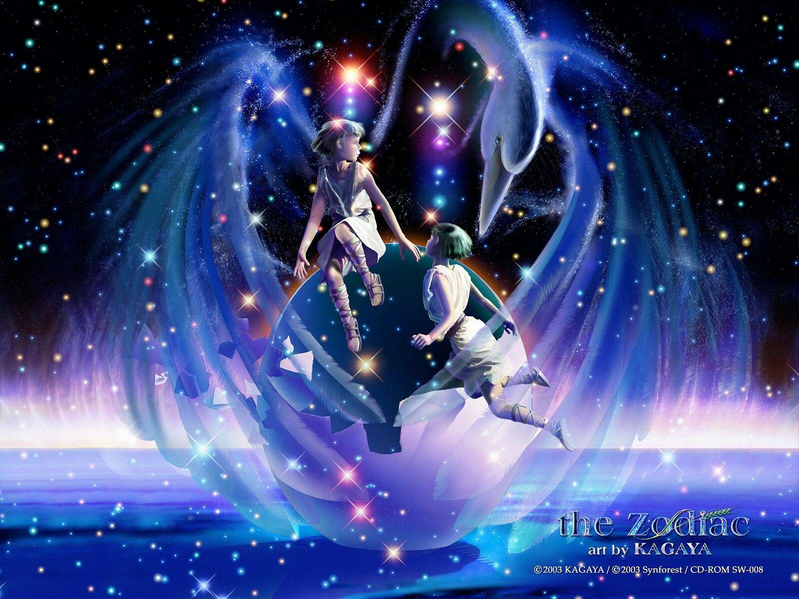 1600x1200 Kagaya Wallpaper zodiac Gemini. Zodiac art, Gemini zodiac, Zodiac
