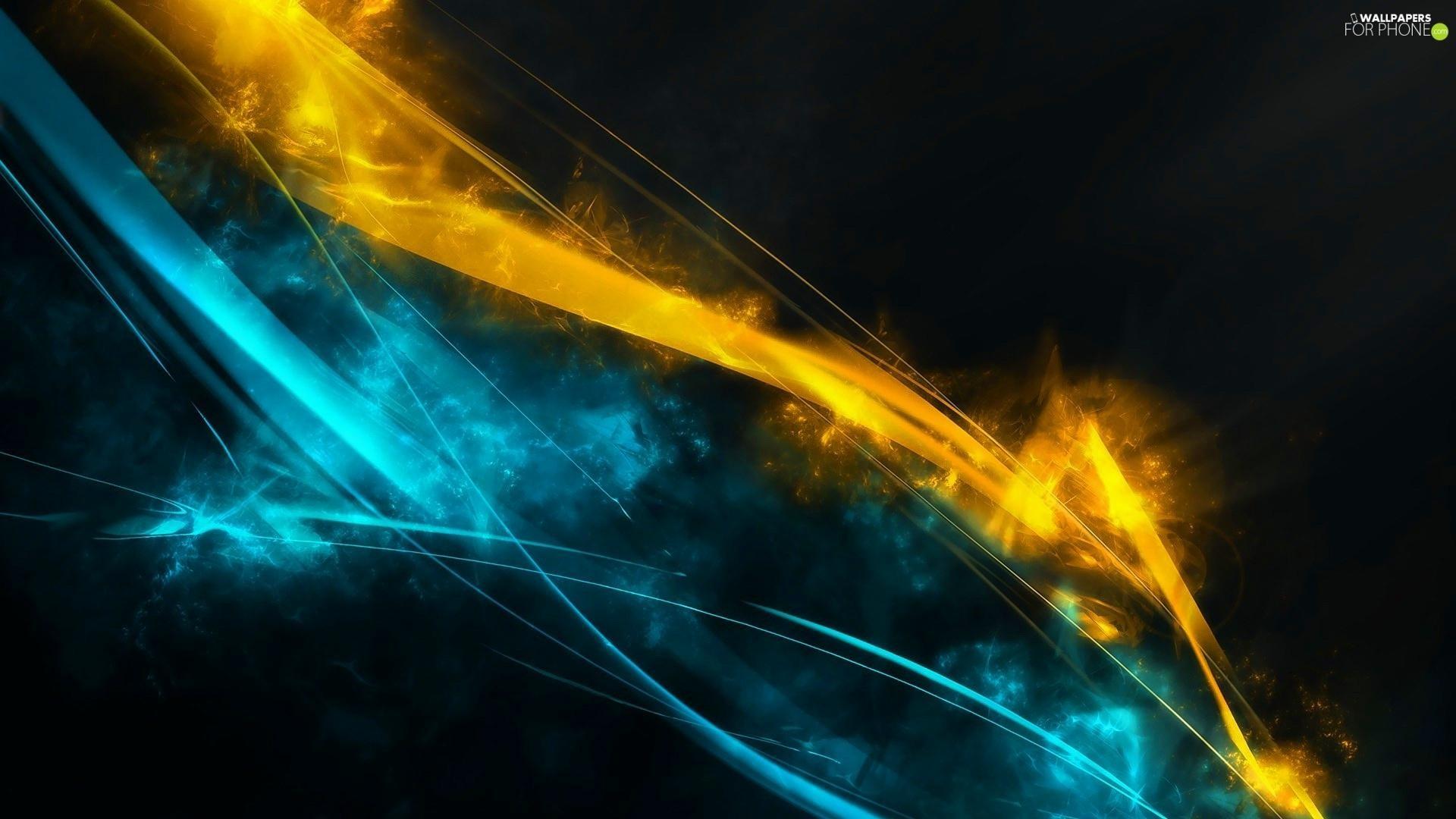 1920x1080 Blue And Gold Wallpaper