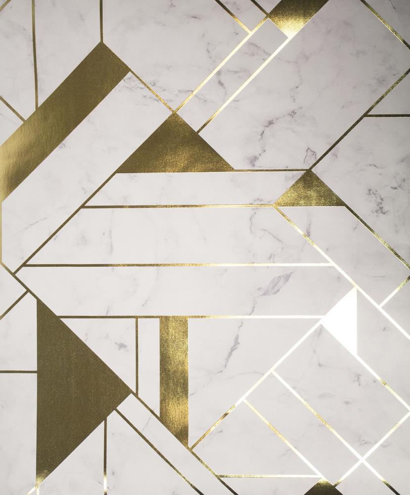 829x1000 Advantage Gulliver Off White Marble Geometric Wallpaper In The Wallpaper Department At