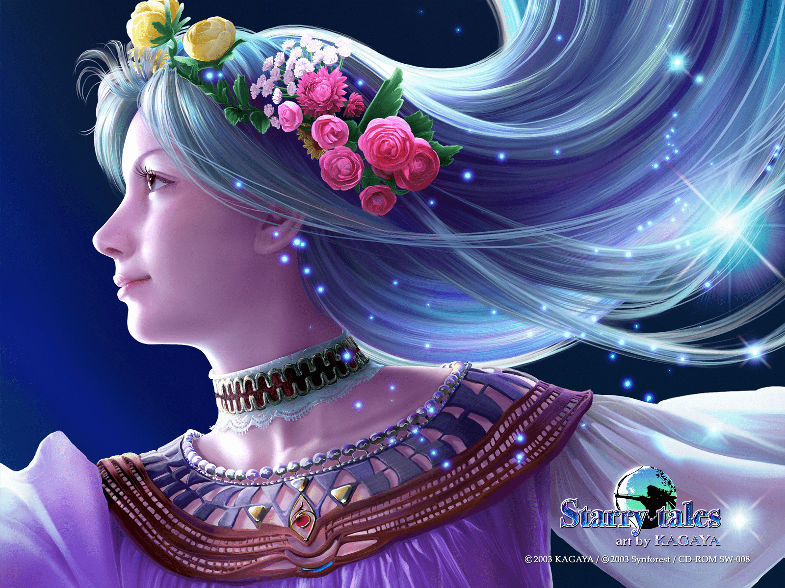 1600x1200 Art by KAGAYA Starry Tales: Andromeda, Artemis, Pleiades
