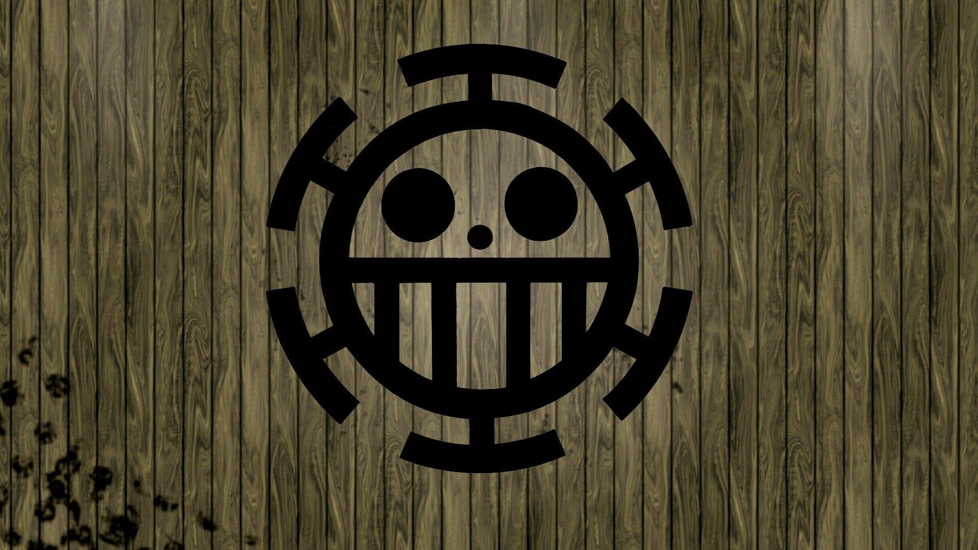 1920x1080 HD wallpaper: Heart Pirates logo, Trafalgar Law, Jolly Roger, One Piece, digital art. Trafalgar law wallpaper, Logo wallpaper hd, HD wallpaper