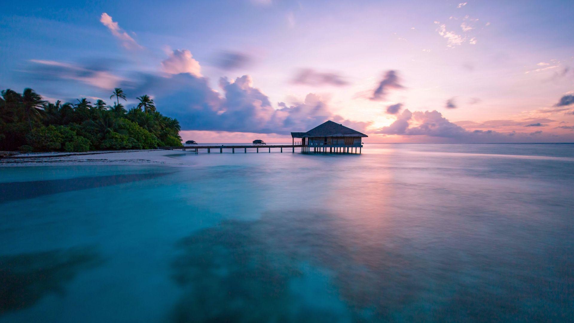 1920x1080 Download 1920x1080 Wallpaper Nature, Ocean, Sea, Horizon, Maldives
