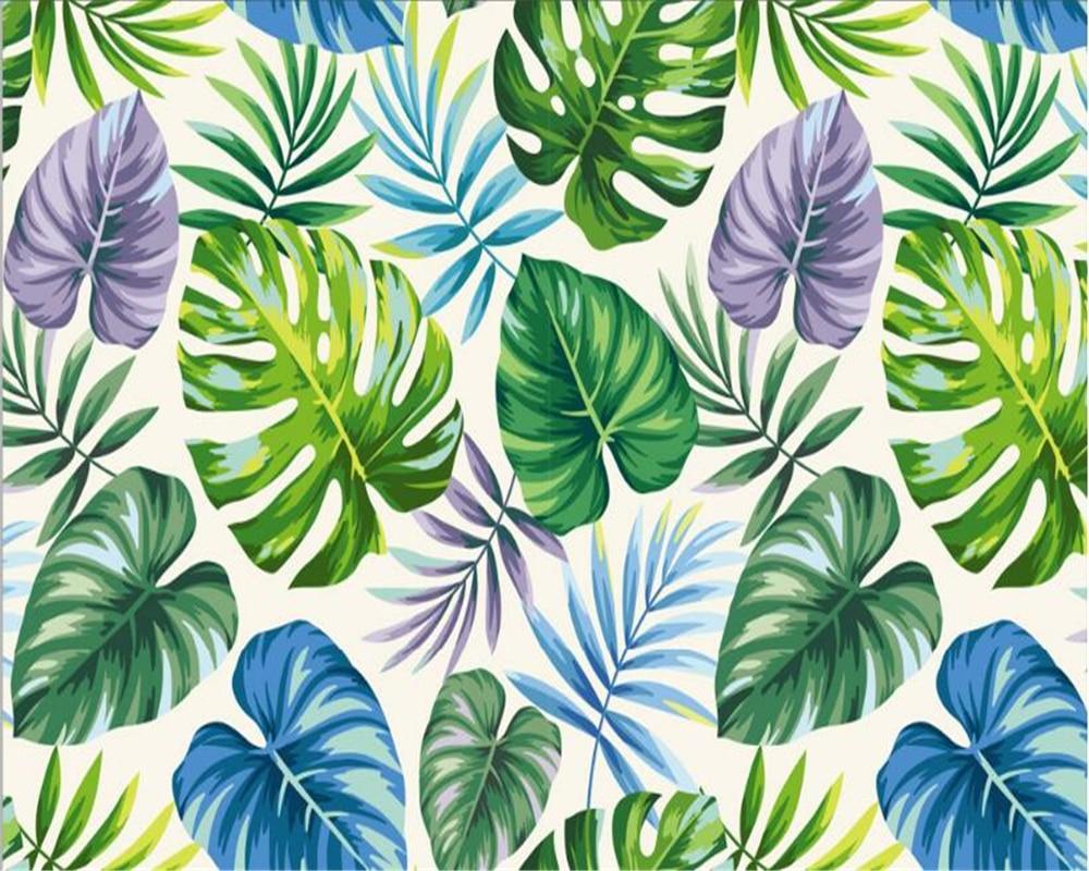 1000x800 WELLYU Modern simple aesthetic wallpaper tropical rain forest plant banana leaf pastoral murals backdrop wall 3D wallpaper3D. Wallpaper