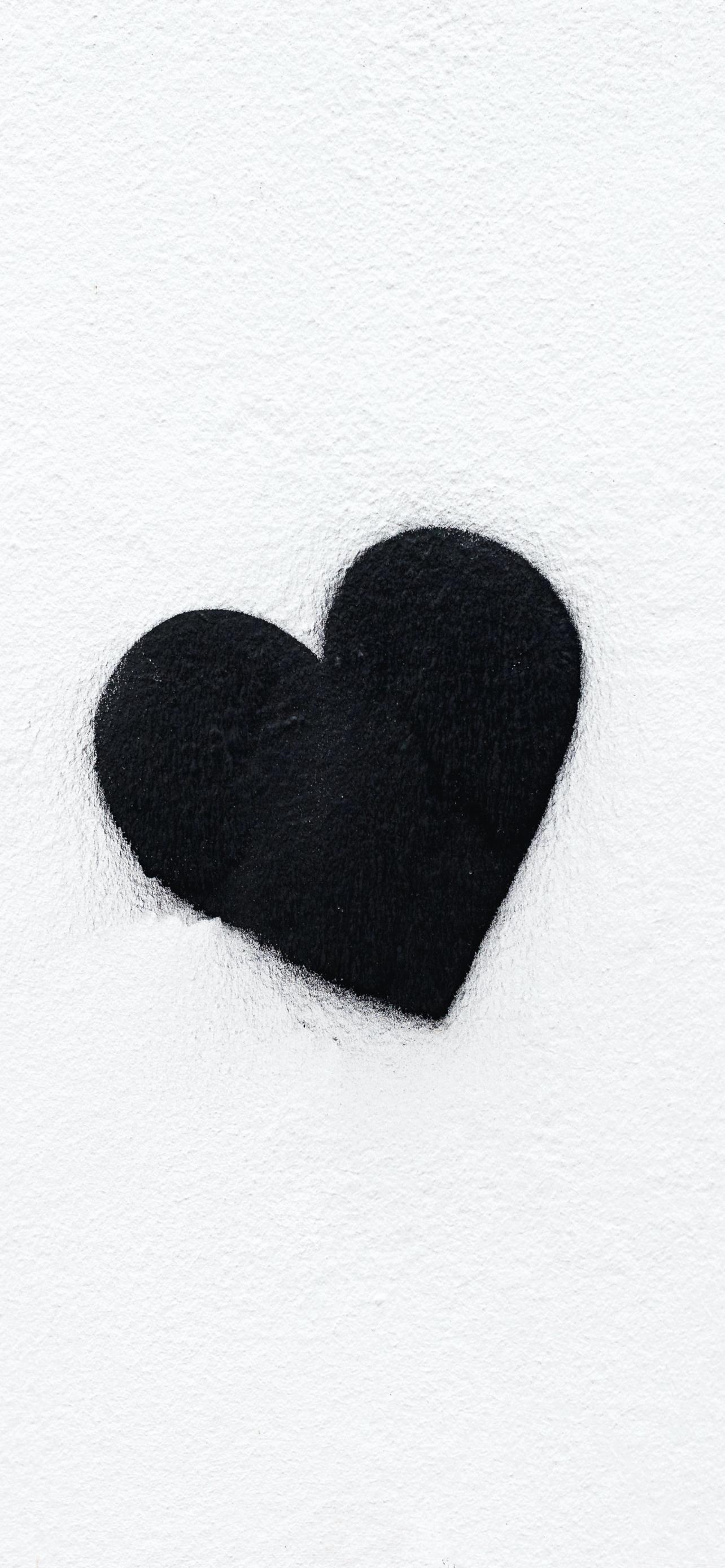 1284x2778 Black Heart Aesthetic Wallpaper