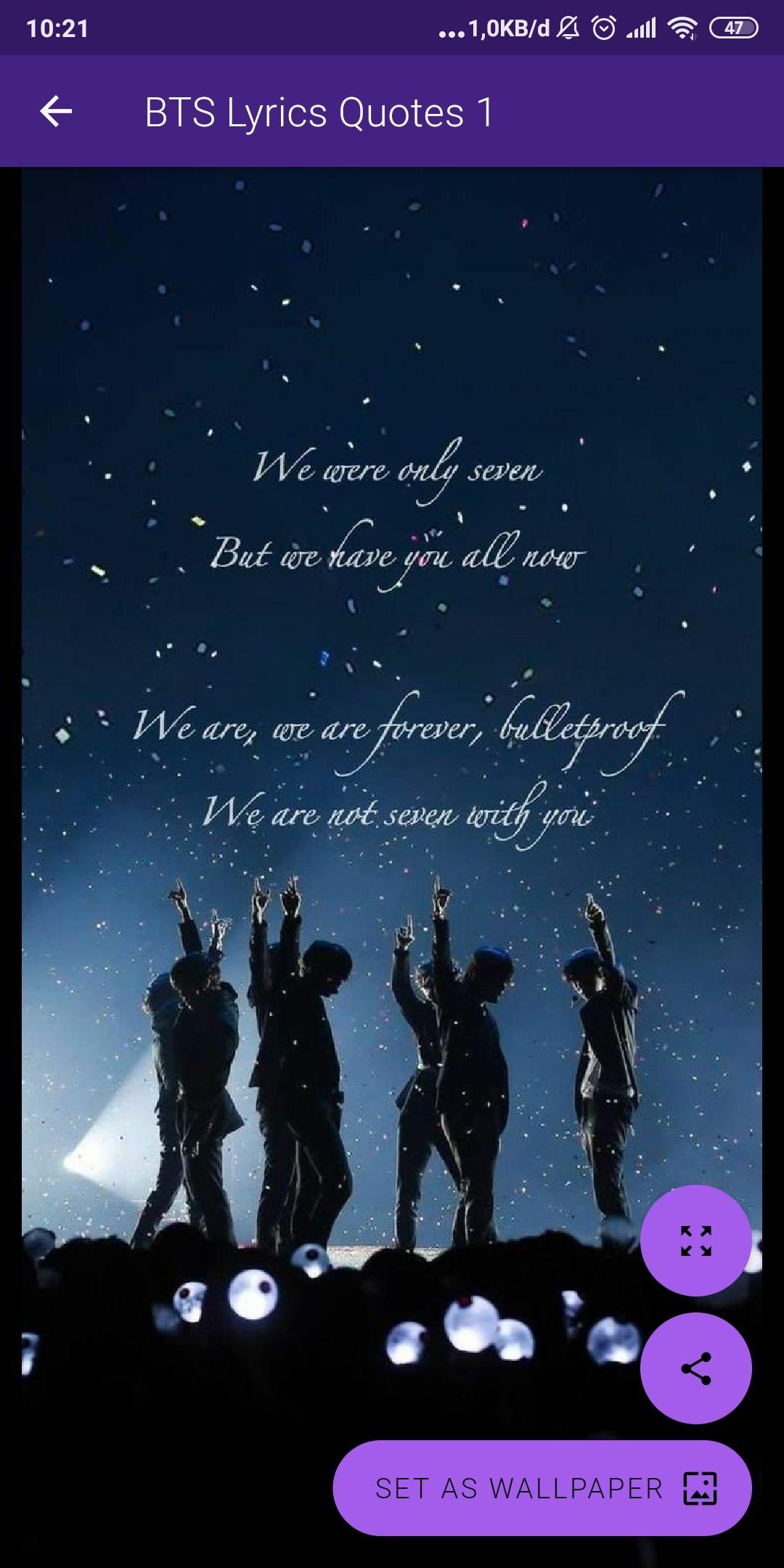 1080x2160 BTS Lyrics Quotes Wallpaper HD APK for Android Download