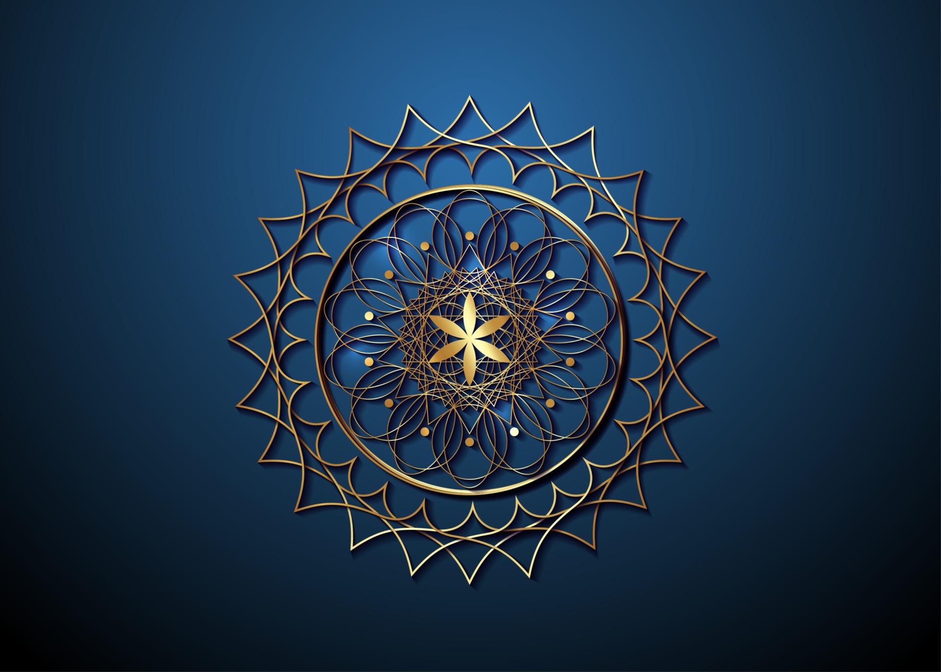 1920x1371 Gold Seed of life symbol Sacred Geometry. Logo icon