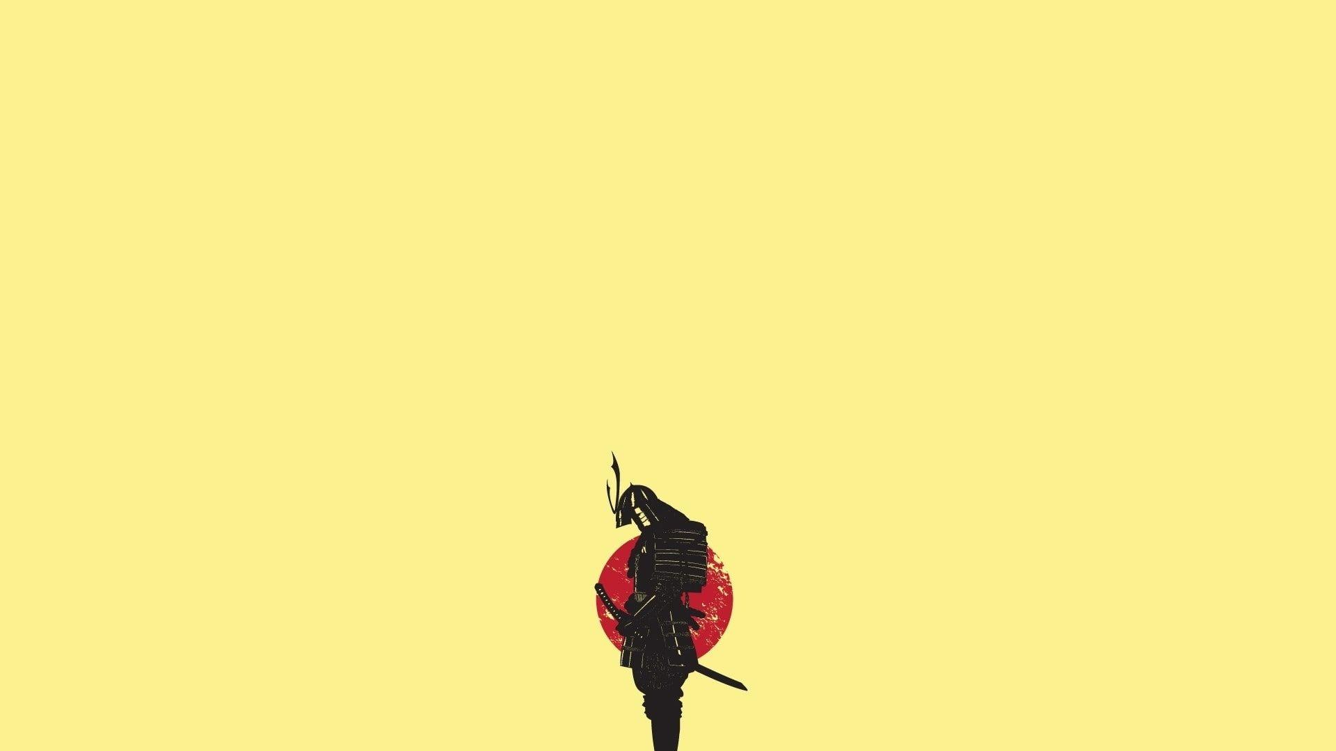 1920x1080 abstract minimalistic samurai japanese artwork solid simplistic simple 1920x1080 Art Minimalistic HD A. Japanese artwork, Samurai wallpaper, Minimalist wallpaper
