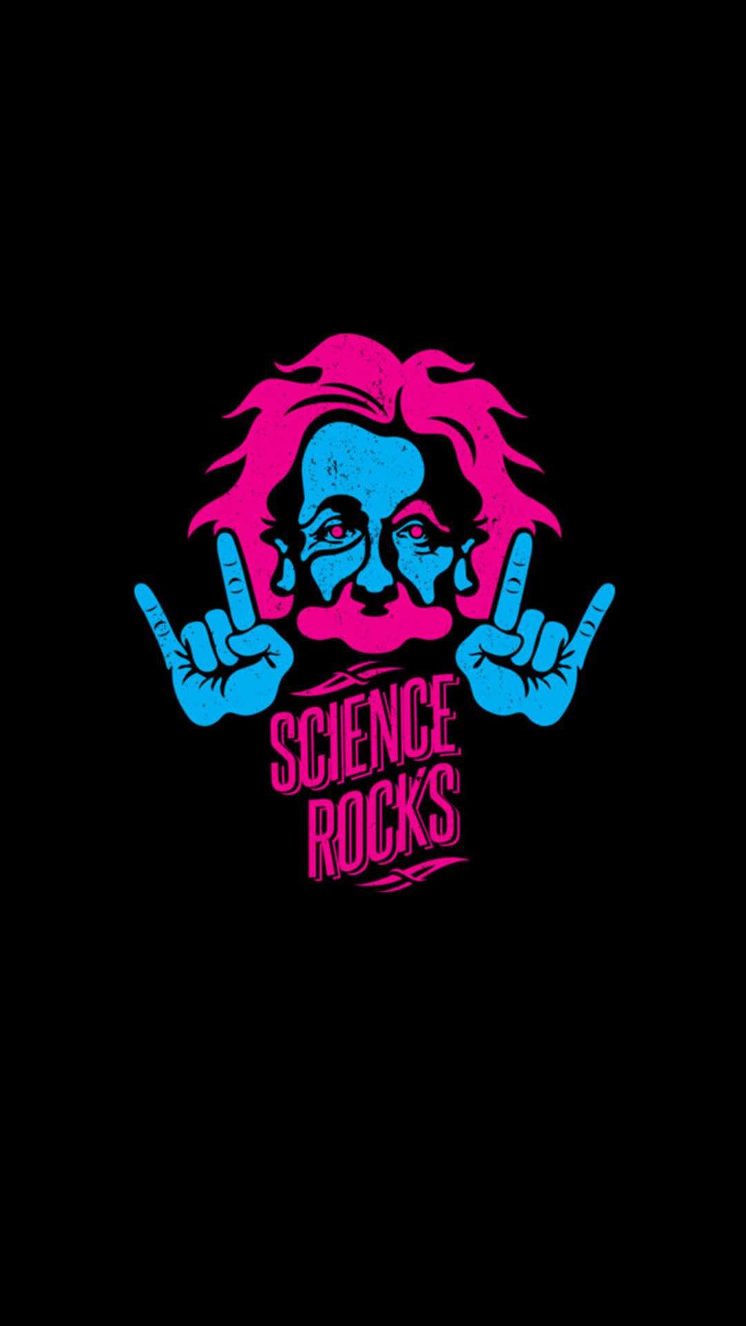 1080x1920 Albert Einstein Science Rocks Minimal IPhone Wallpaper Wallpaper : iPhone Wallpaper