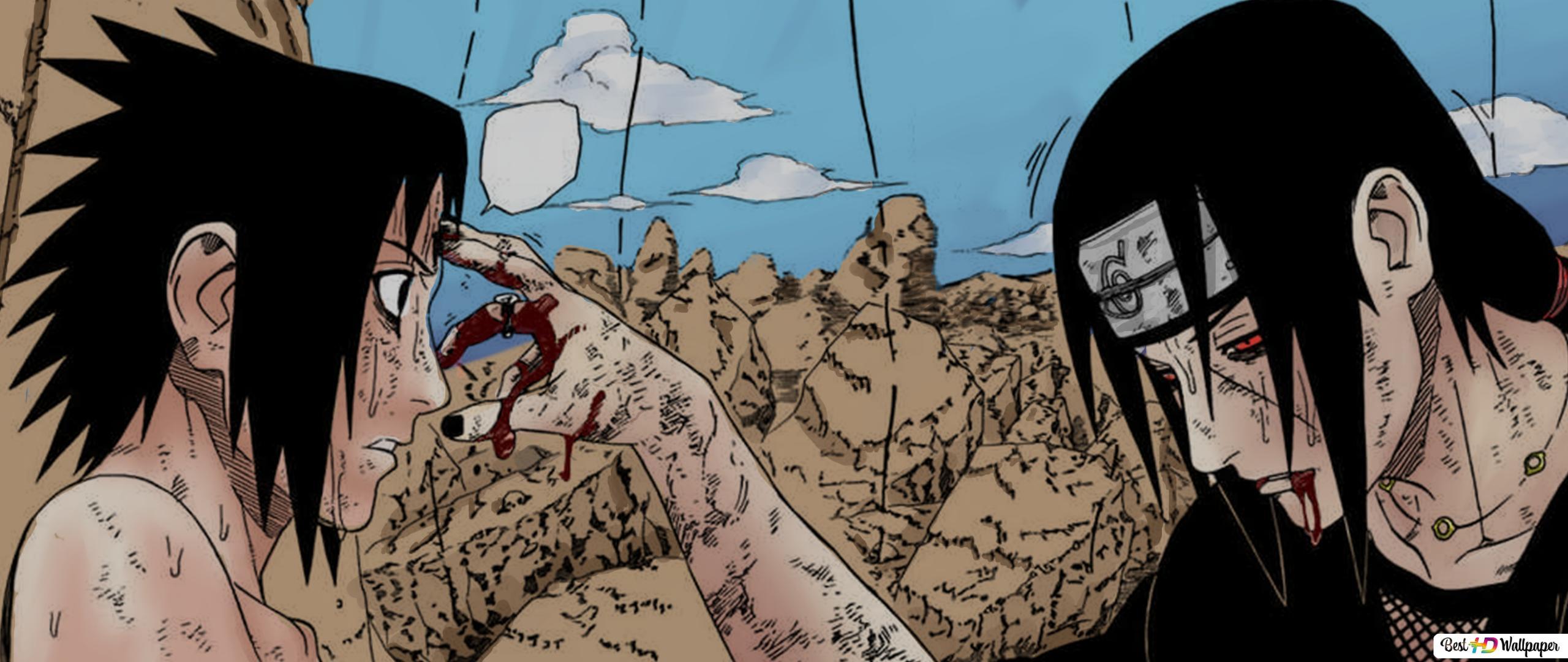 2560x1080 Itachi Last Moment HD wallpaper download