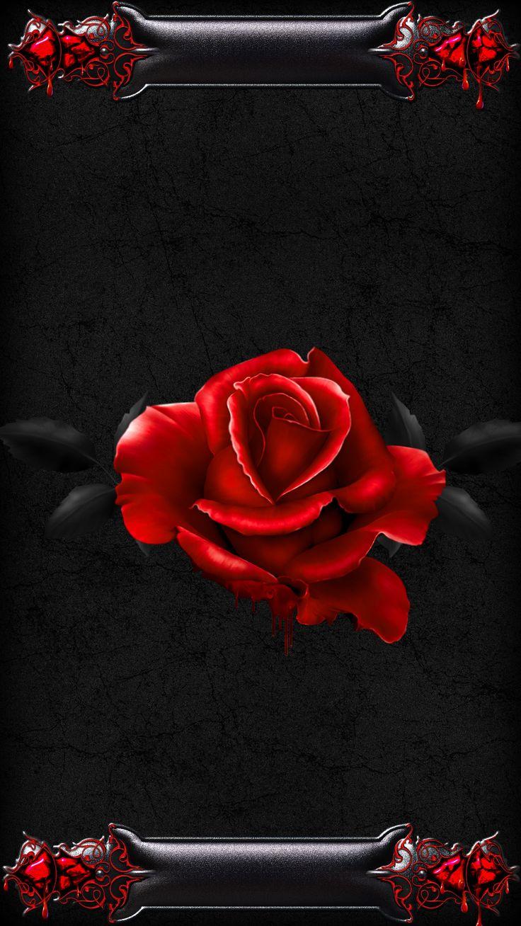 736x1308 Gothic Rose. Rose flower wallpaper, Skull wallpaper, Flower wallpaper
