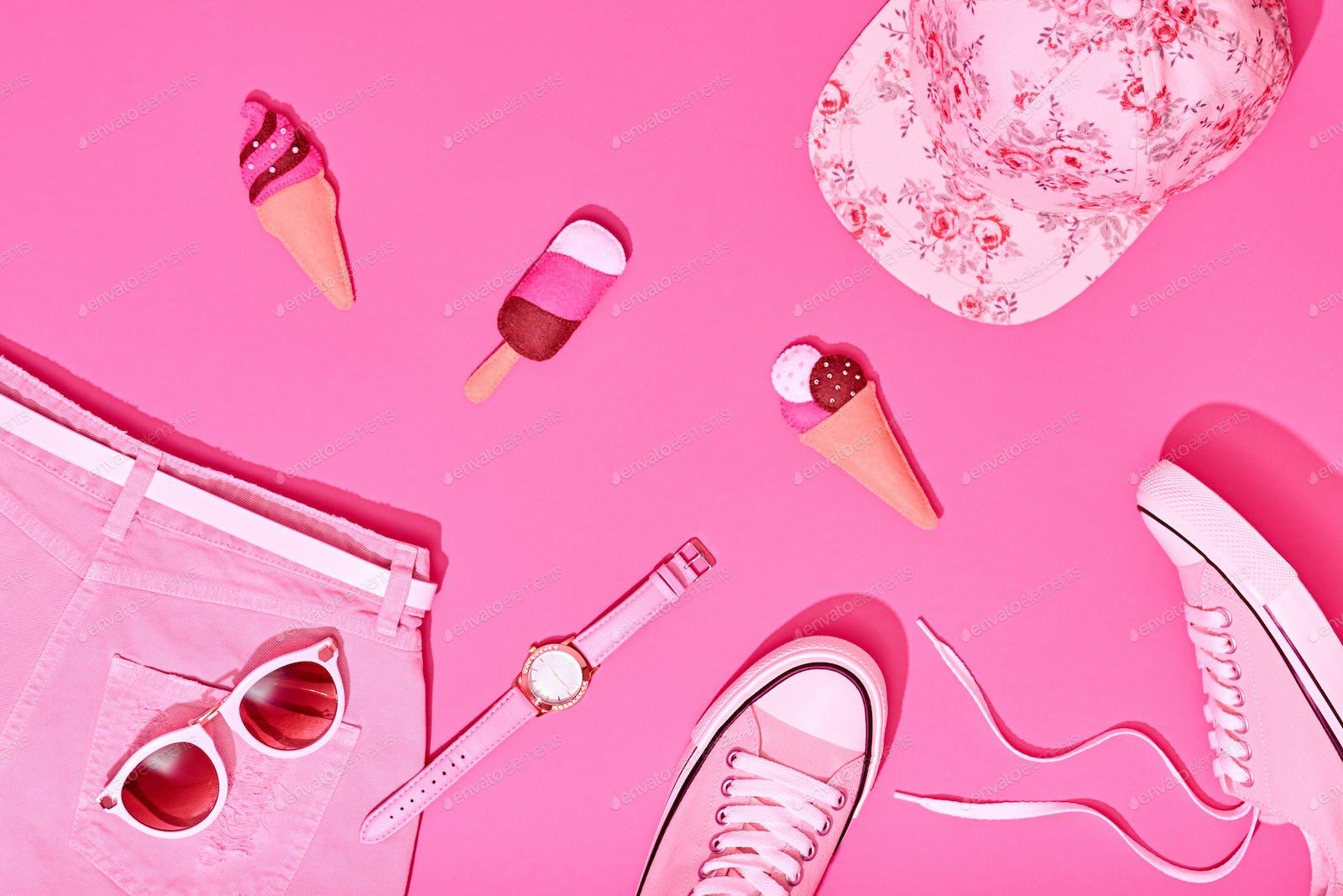 1600x1067 Summer Hipster Girl Set. Fashion Design, Minimal photo by 918Evgenij on Envato Elements