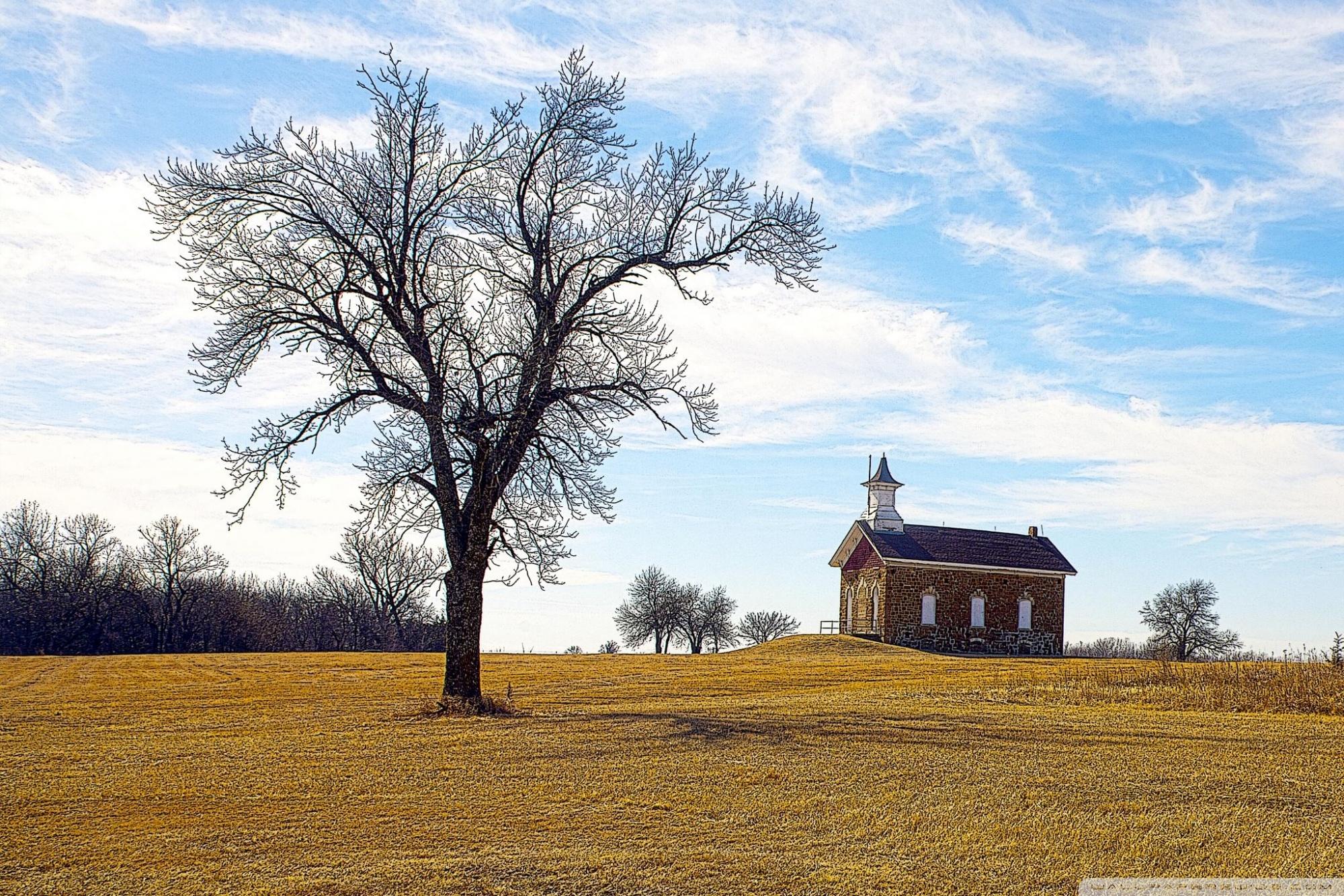 2000x1333 Abandoned Schoolhouse Arvonia, Kansas Ultra HD Desktop Background Wallpaper for 4K UHD TV : Widescreen & UltraWide Desktop & Laptop : Tablet