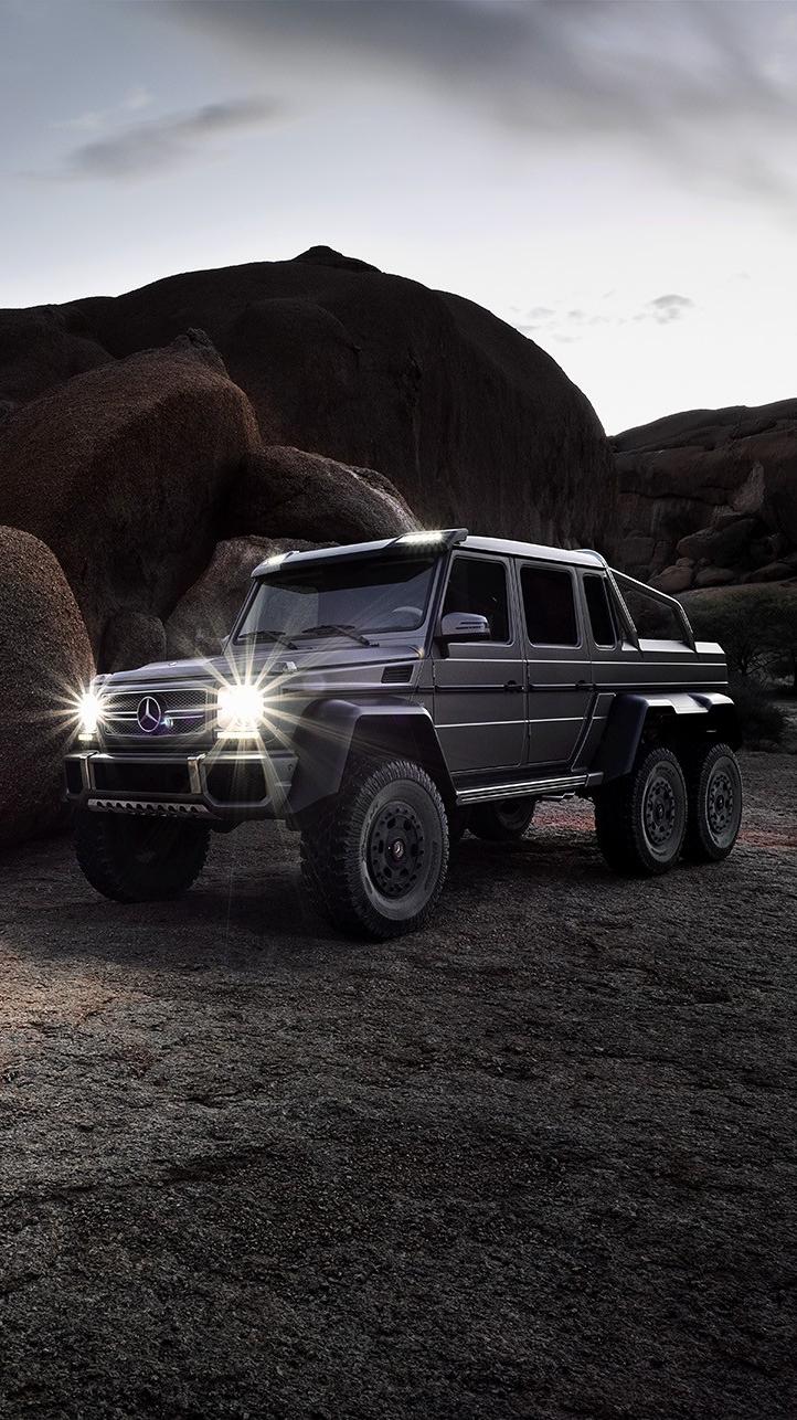 722x1286 Mercedes Benz G63 AMG 6x6 In Desert Canyon Rocks IPhone Wallpaper iPhoneswallpaper Com Wallpaper : iPhone Wallpaper