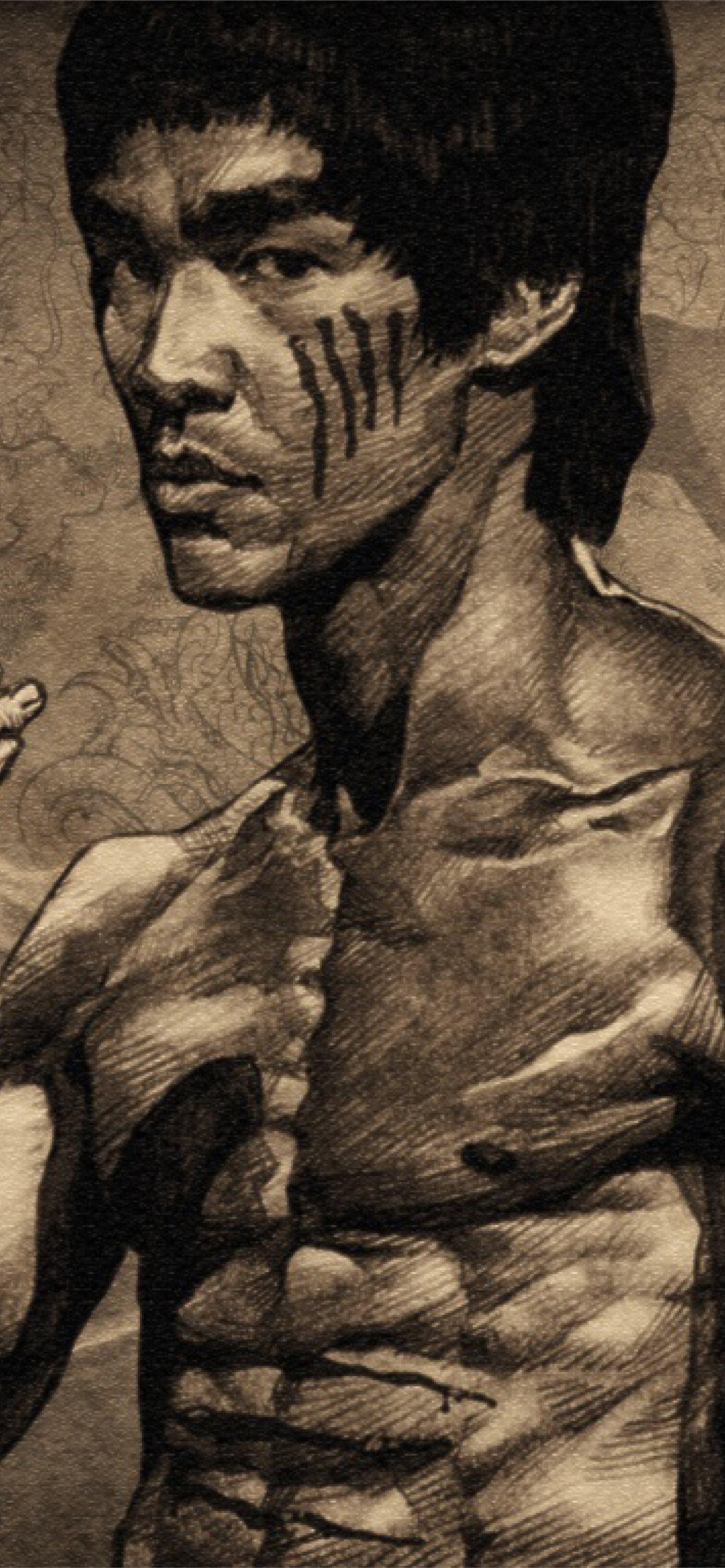 1284x2778 Bruce Lee Dashing Photo Samsung Galaxy Note 9 8 S. iPhone Wallpaper Free Download