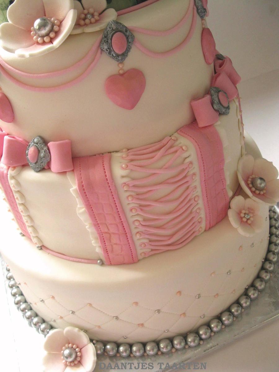 900x1200 Pink And White Birthday Cake