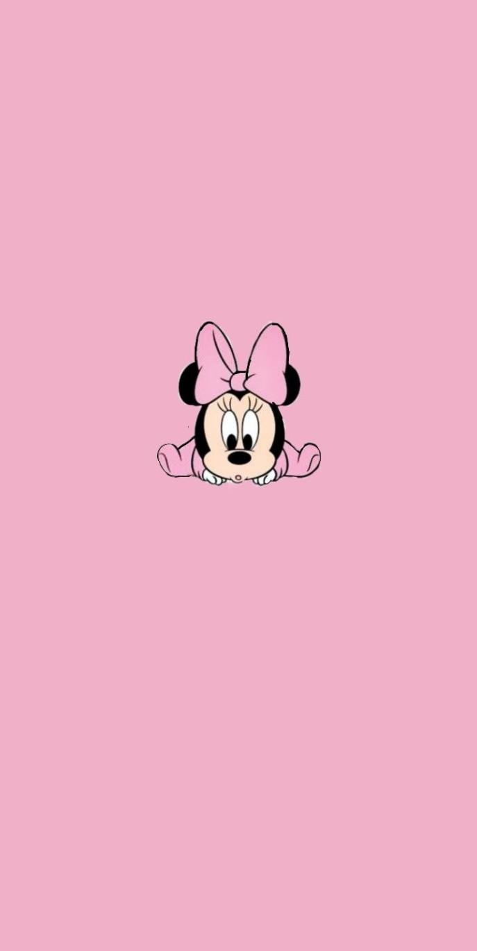687x1370 Mickey Mouse Disney Aesthetic Wallpaper : Baby Minnie Wallpaper