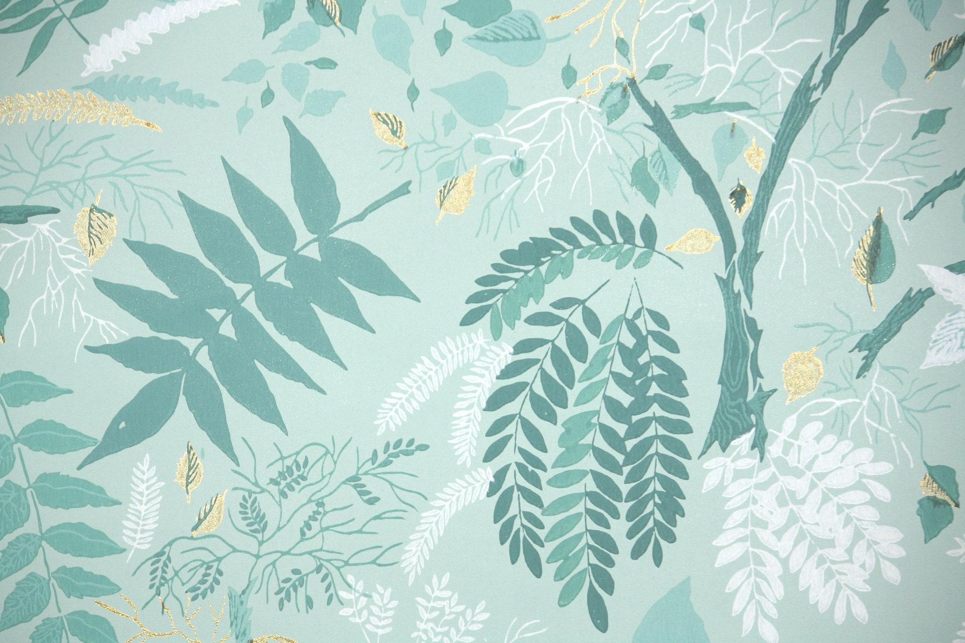 1944x1296 1950s Vintage Wallpaper by the Yard Botanical Vintage
