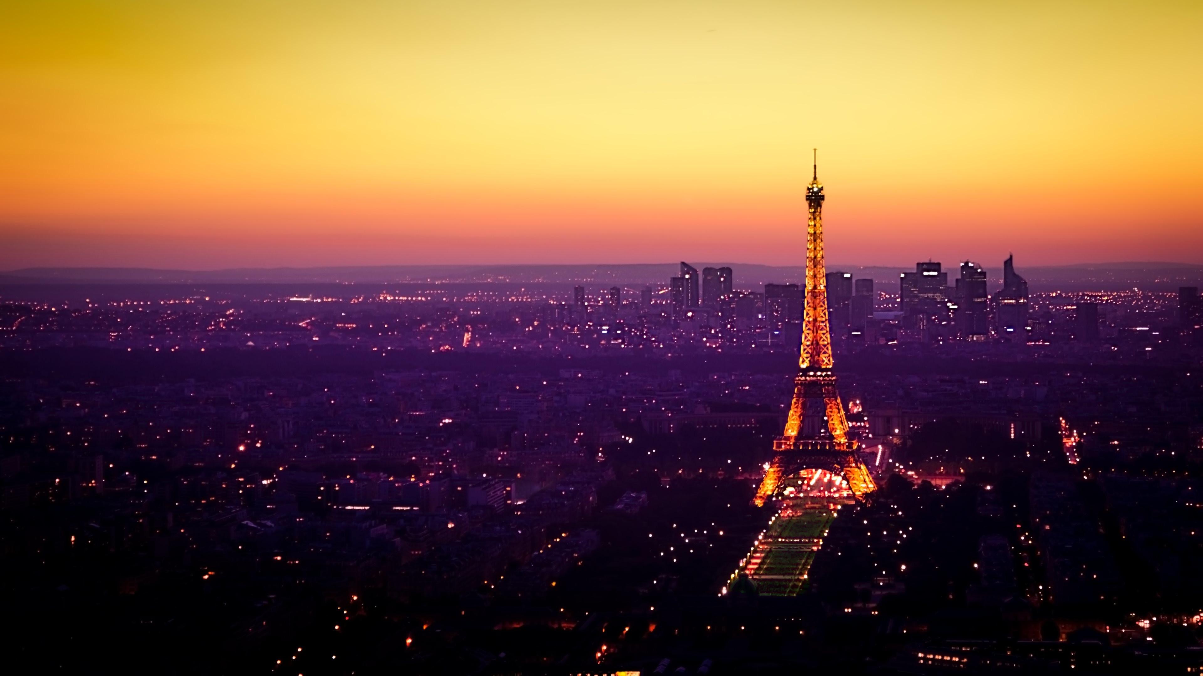3840x2160 Pink Paris Wallpaper