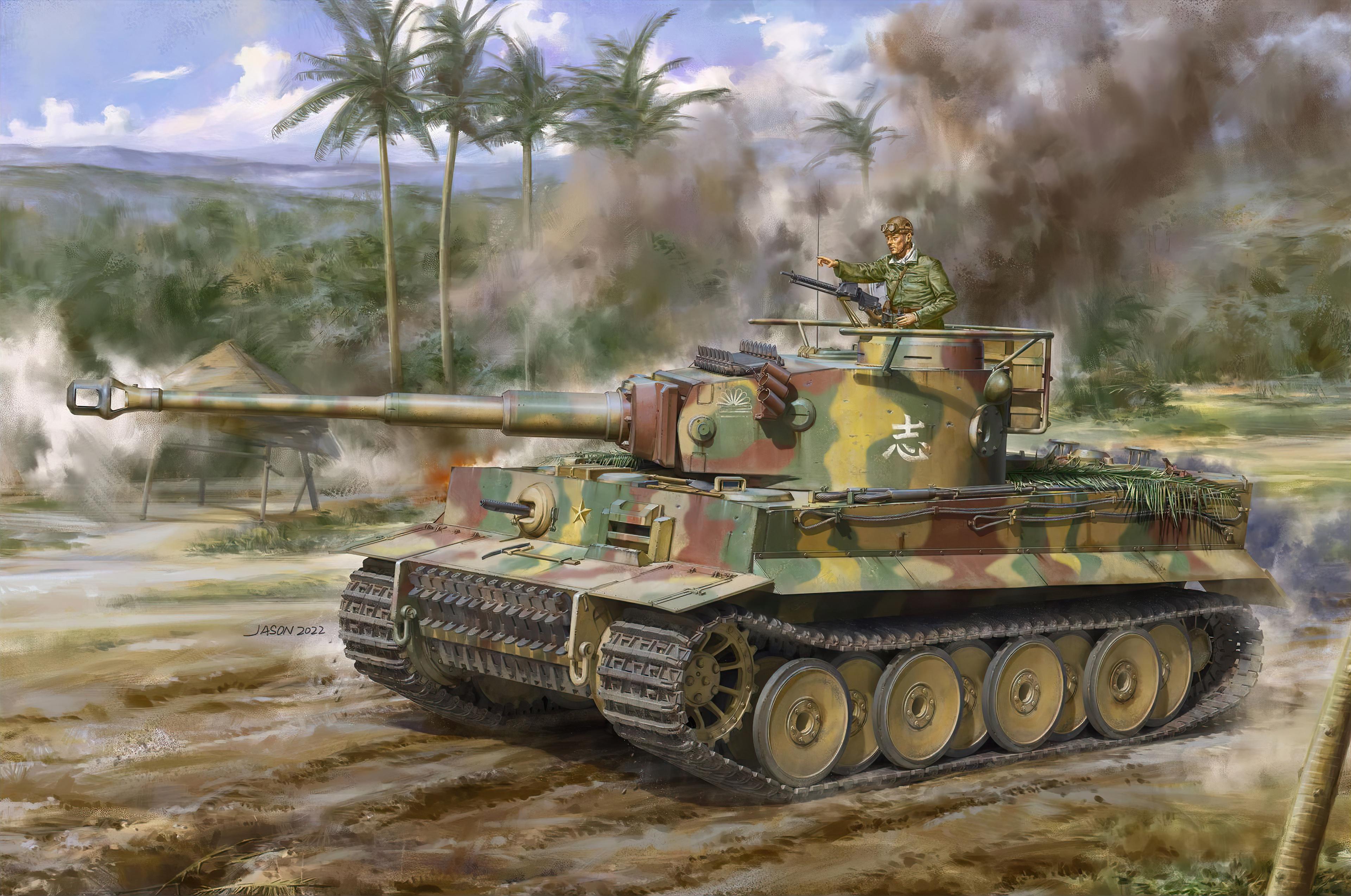 3840x2548 Tiger I in Action