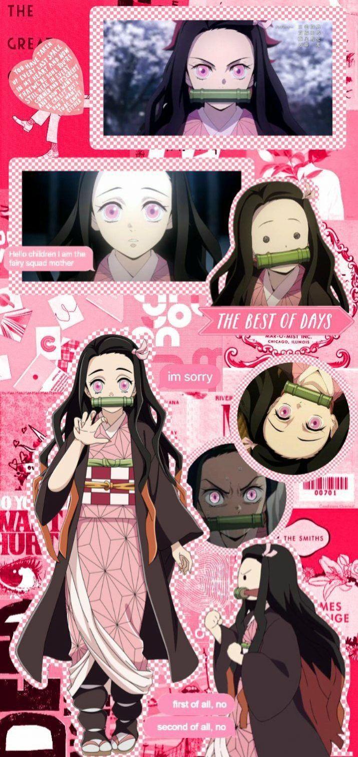 715x1510 Nezuko Kamado Wallpaper 13. Seni anime, Boneka hewan, Kreatif