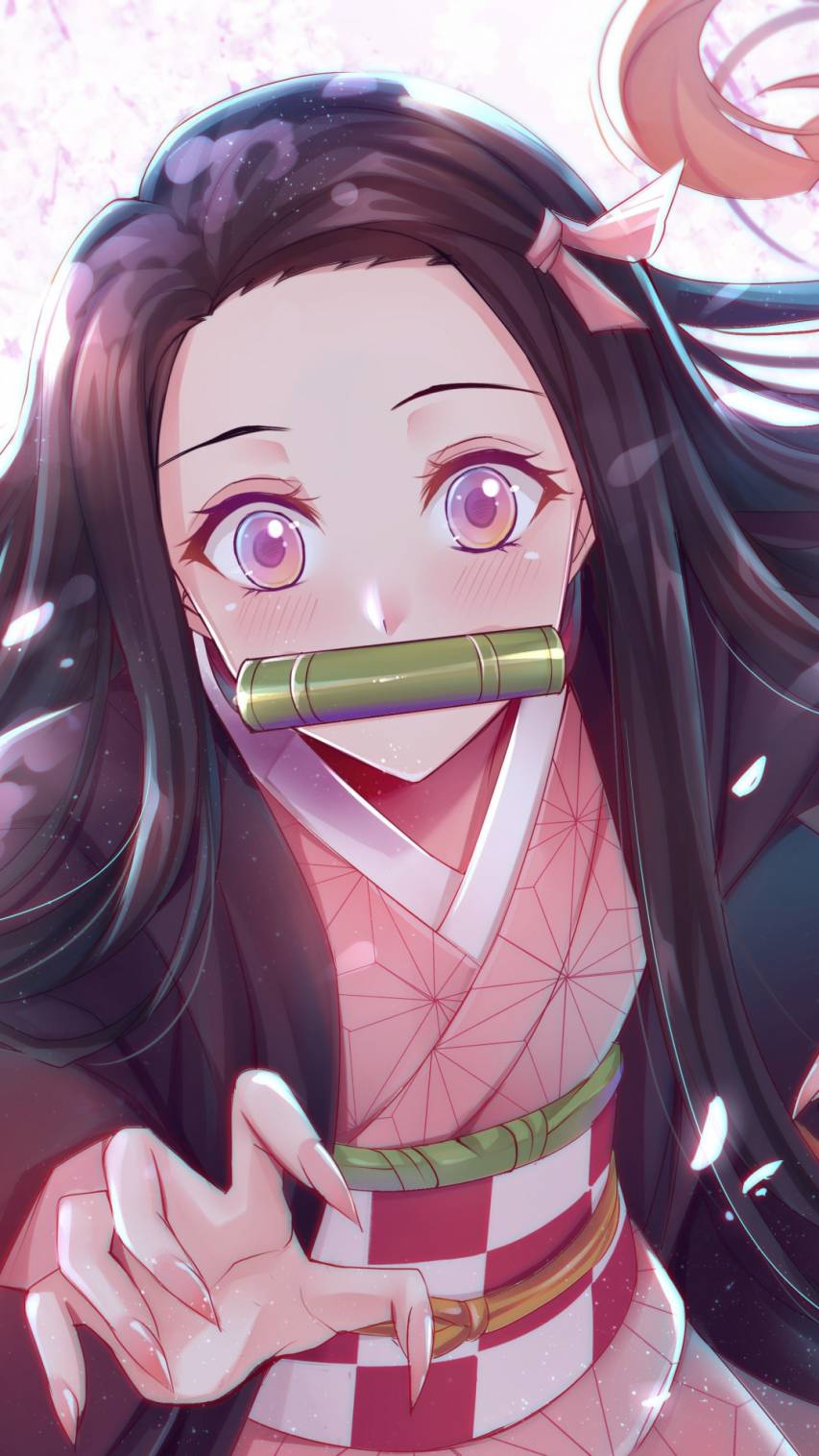 853x1516 Nezuko Background Image