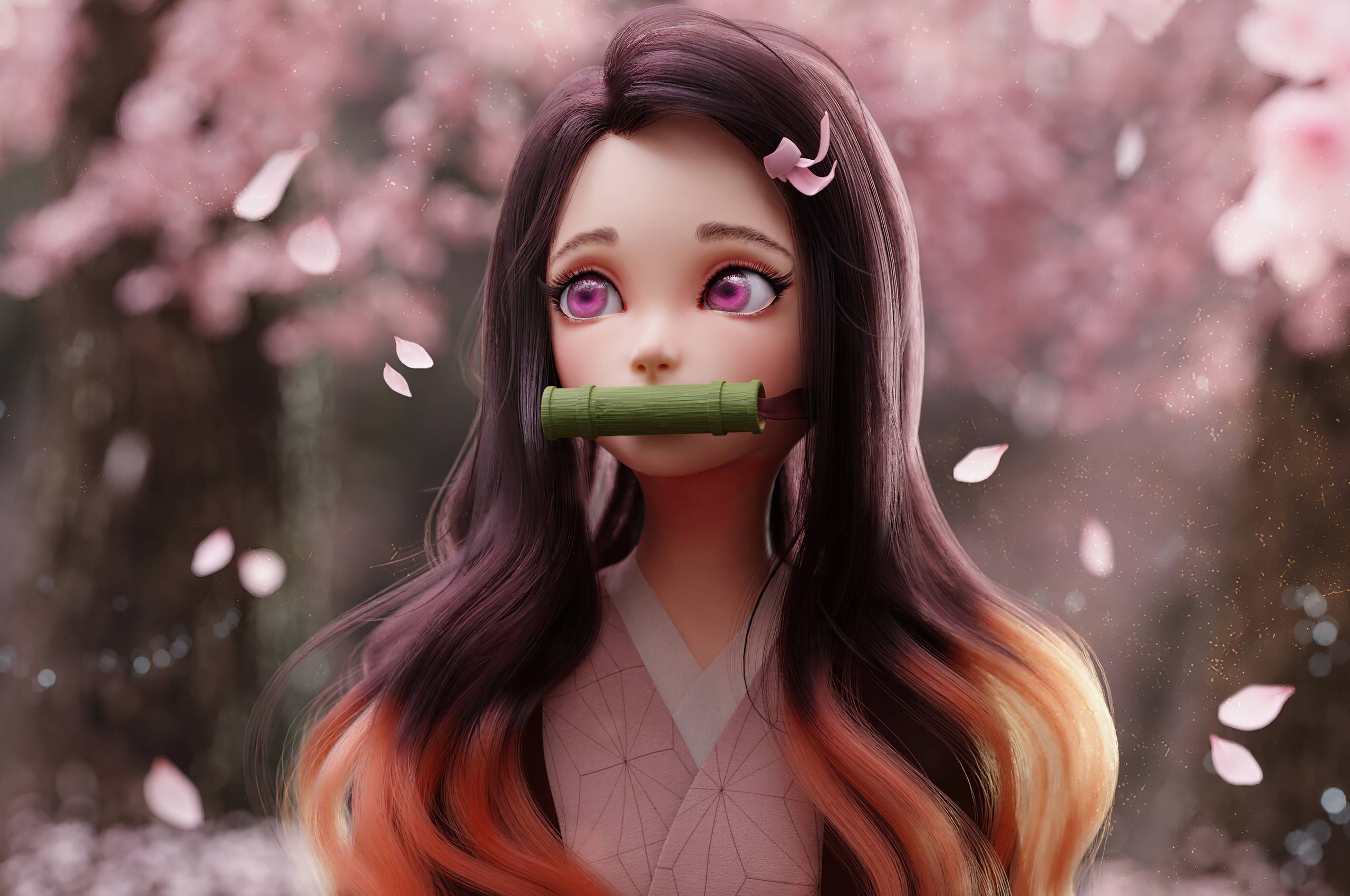 2560x1700 Nezuko Kimetsu No Yaiba Fanart 4k Chromebook Pixel HD 4k Wallpaper, Image, Background, Photo and Picture