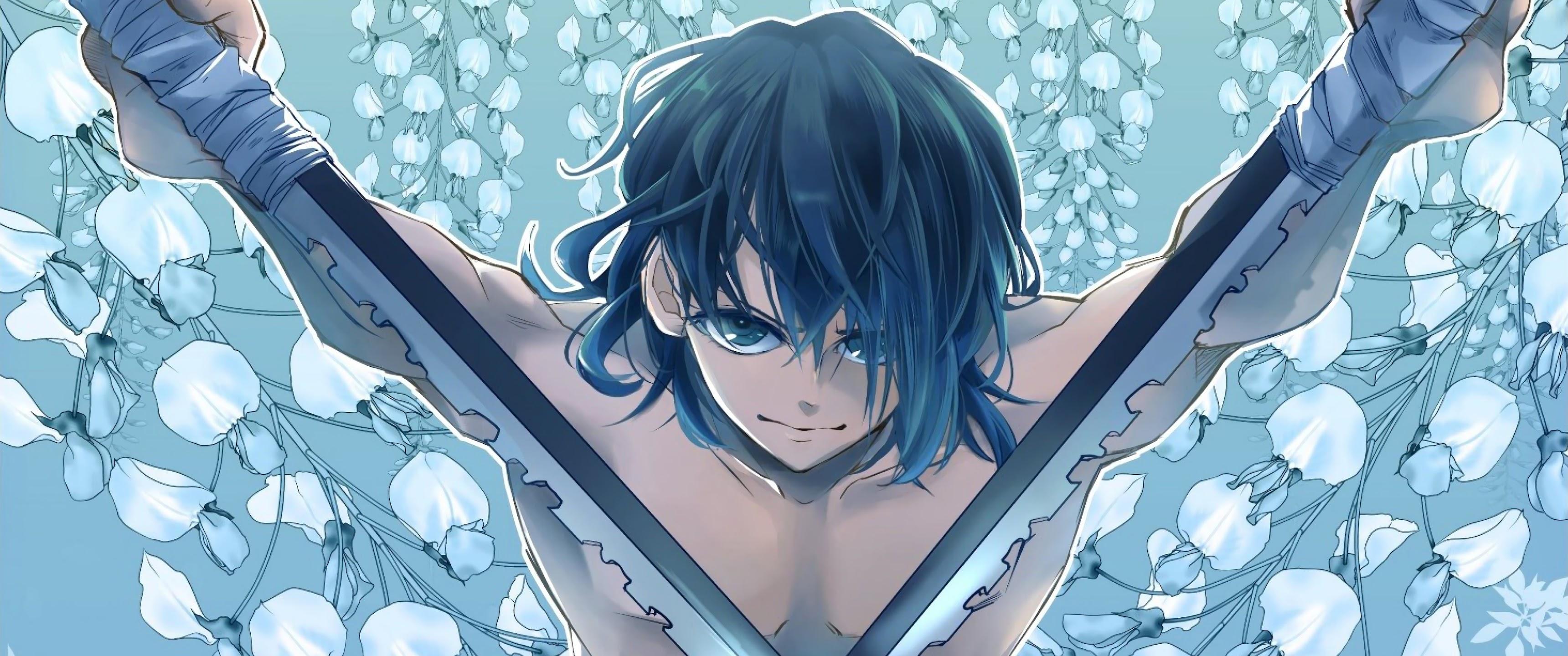 3440x1440 Inosuke Hashibira Kimetsu No Yaiba 4K Wallpaper