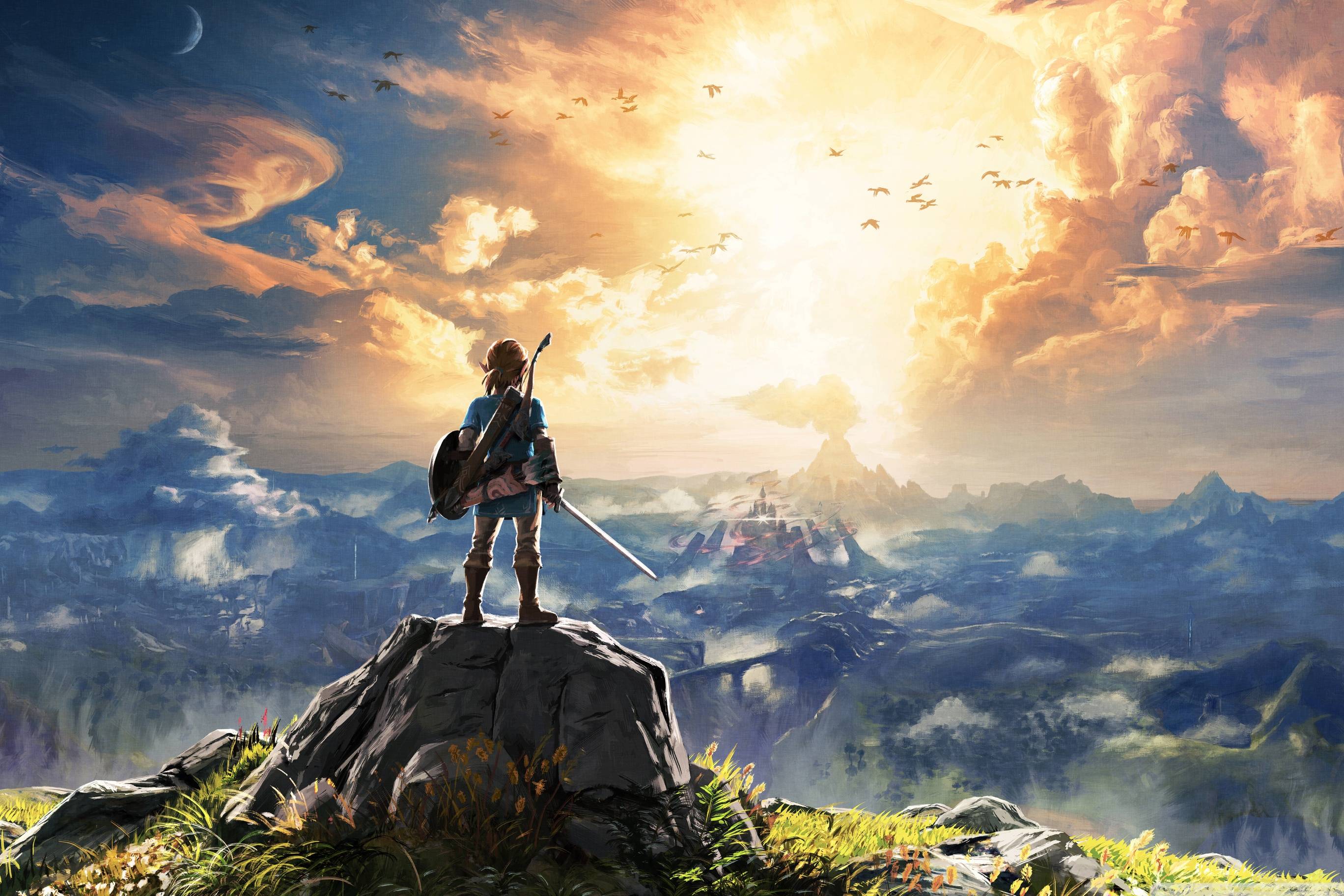 2736x1824 zelda wallpaper, cg artwork, illustration, eye, art, fictional character