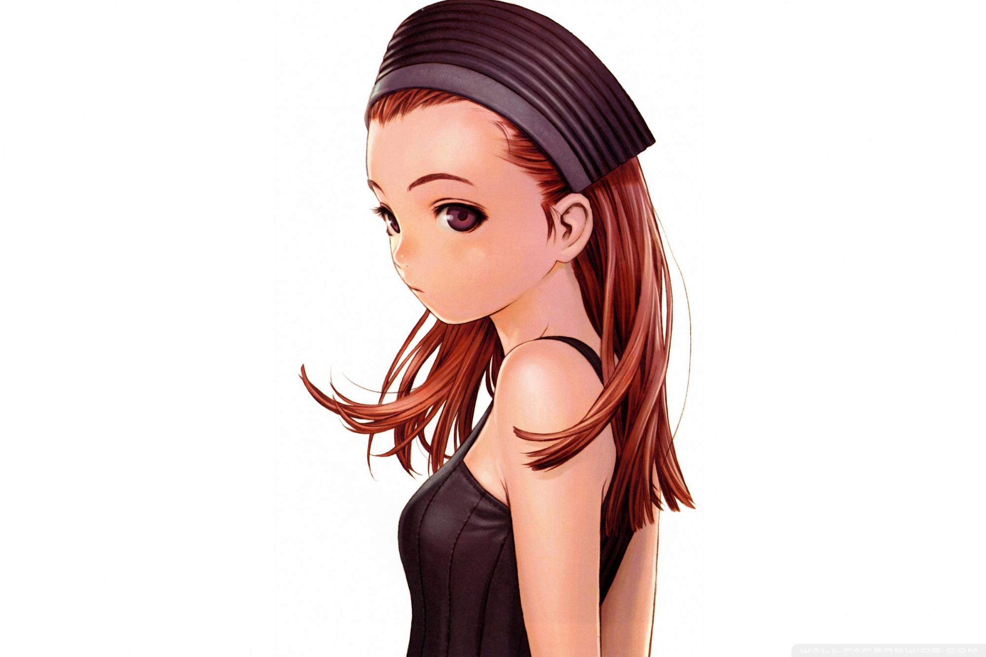 2000x1333 Anime Girl With Long Brown Hair And Brown Eyes Ultra HD Desktop Background Wallpaper for 4K UHD TV : Widescreen & UltraWide Desktop & Laptop : Tablet