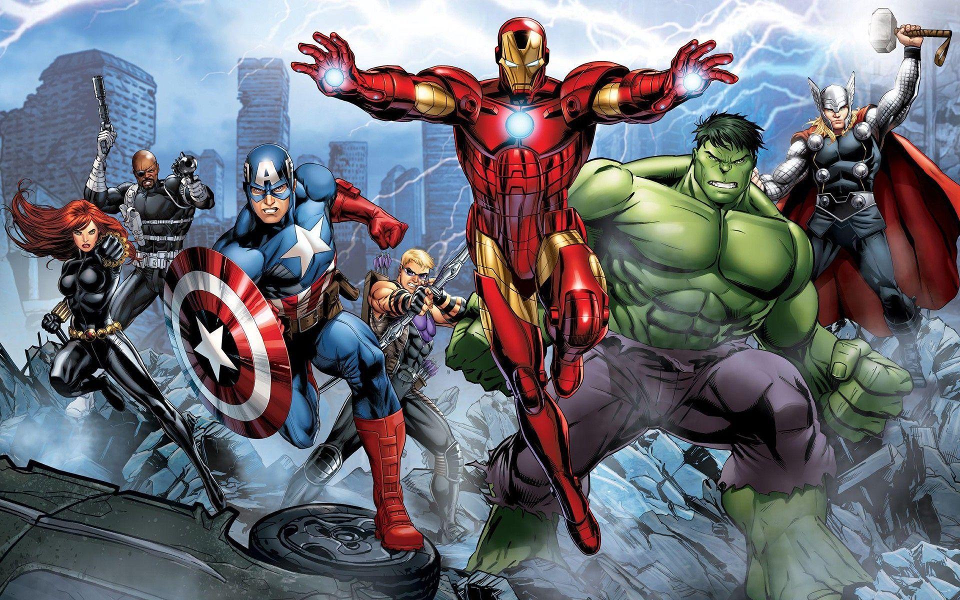 1920x1200 Avengers cartoon, Marvel comics .com
