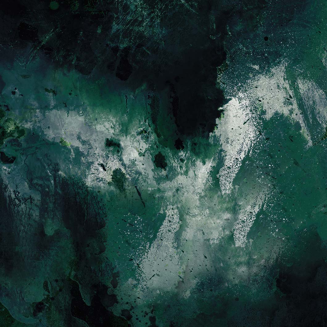 1060x1060 Beyond Nebulous Wallpaper Green Blue