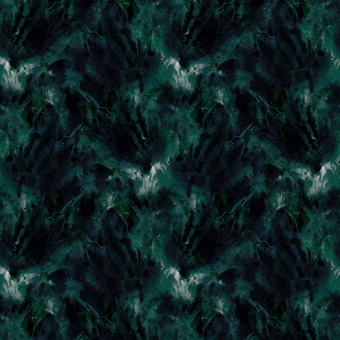 1080x1080 Beyond Nebulous Green & Blue Velvet Cushion