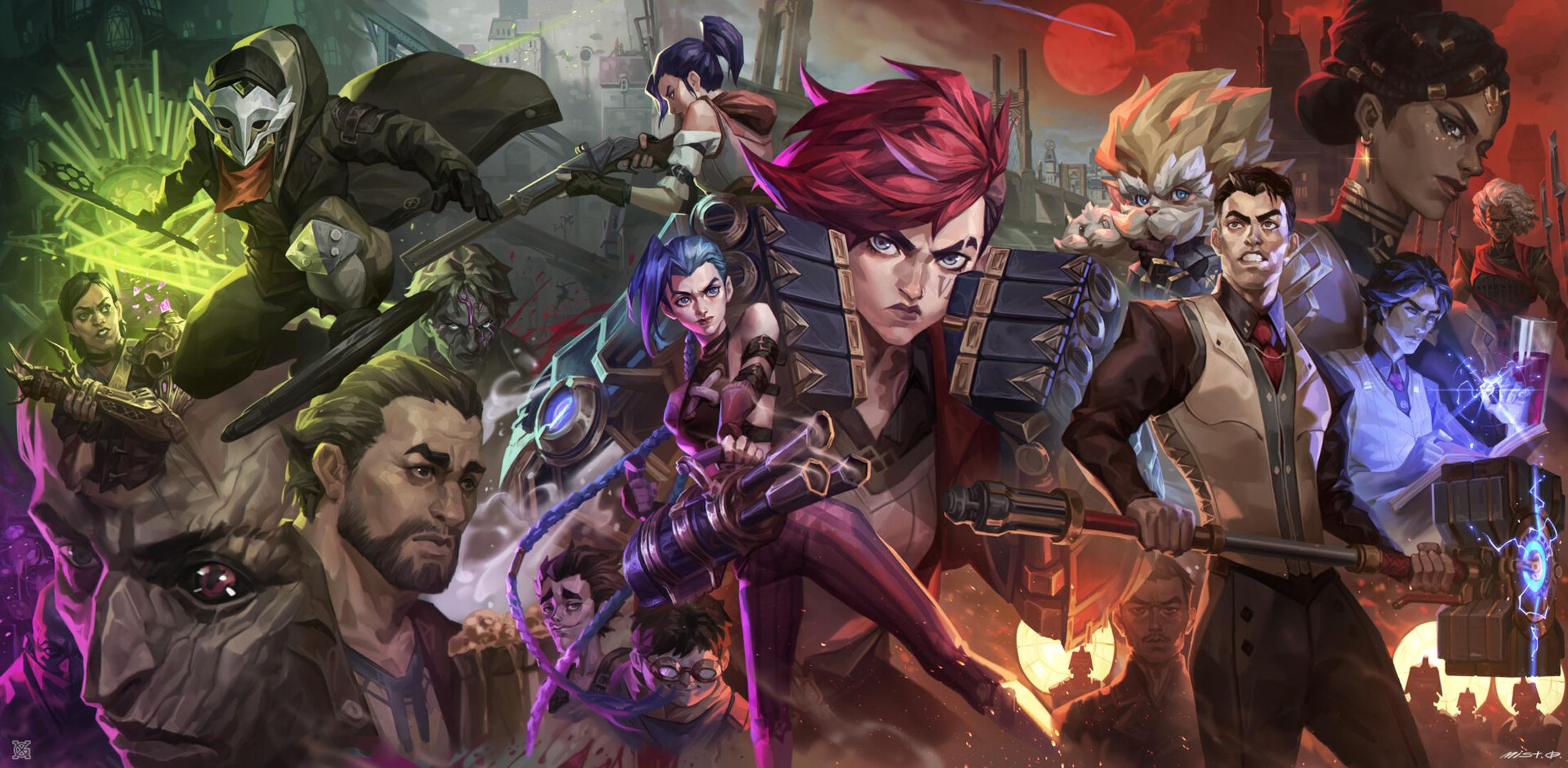 2206x1080 Arcane HD Wallpaper: League of Legends