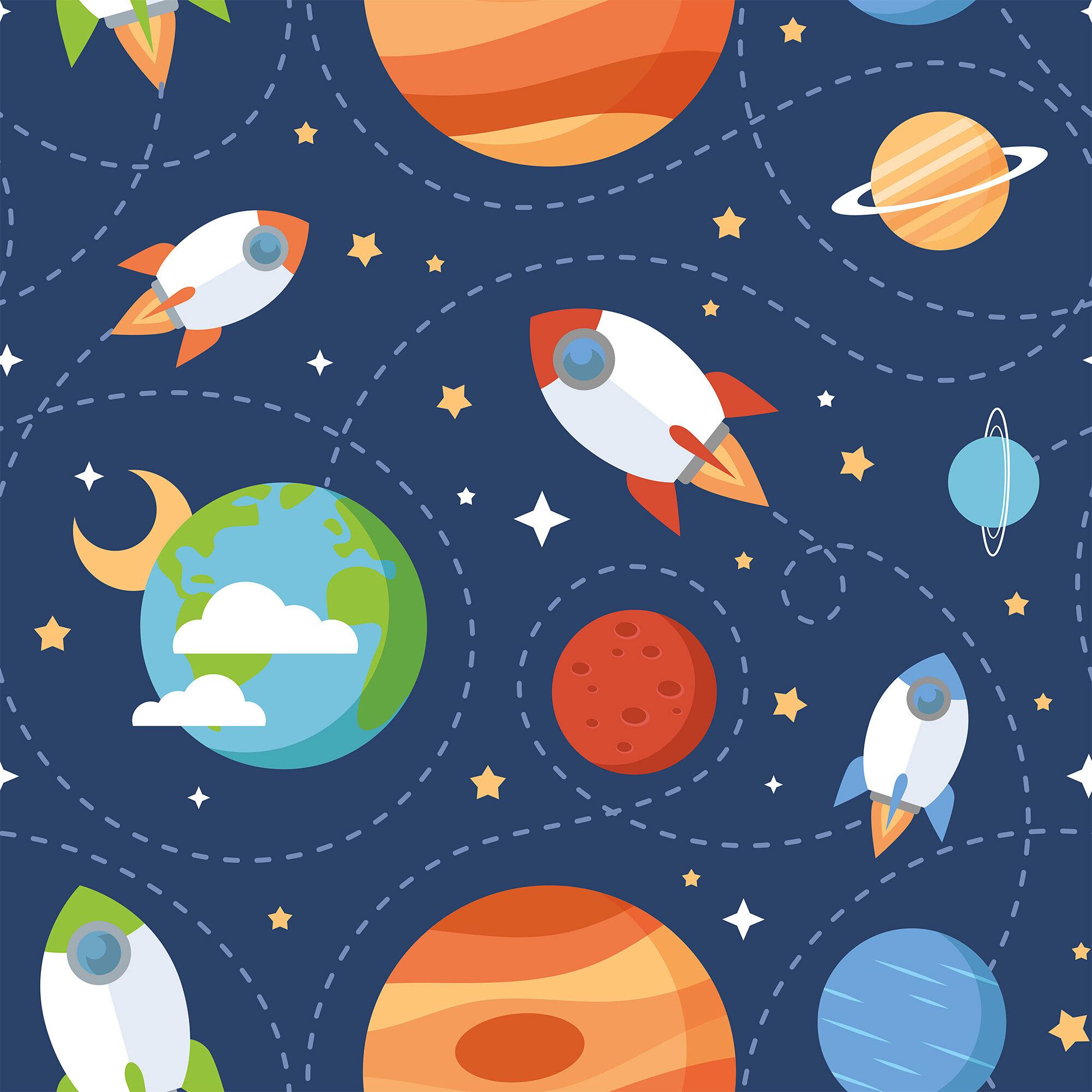 2000x2000 Isabelle & Max™ Villard Space Children Removable Peel and Stick Wallpaper Panel