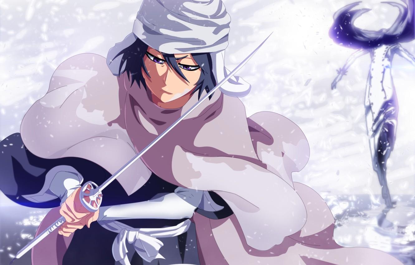 1332x850 Wallpaper sword, game, Bleach, war, anime, Kuchiki Rukia, katana, asian, manga, japanese, oriental, asiatic, shinigami, shikai, God of Death, by the103orjagrat image for desktop, section сёнэн