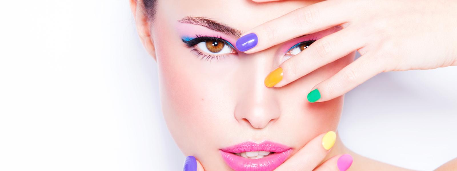 1600x600 beauty salon wallpaper, face, eyebrow, skin, eyelash, nail