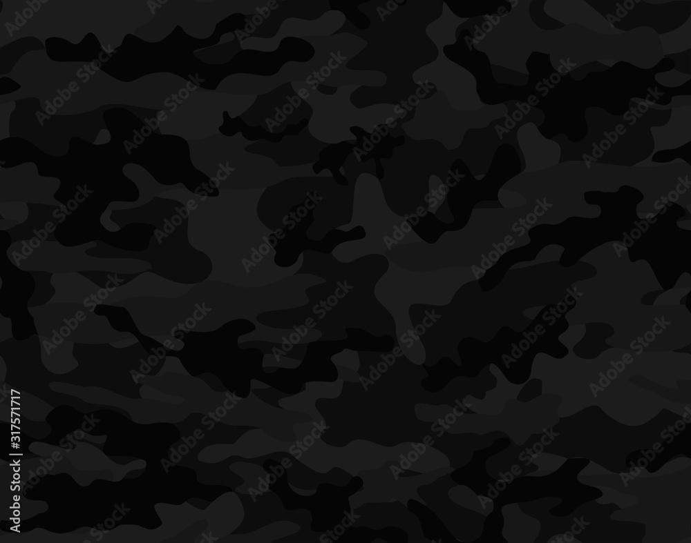 Black Camouflage Pattern